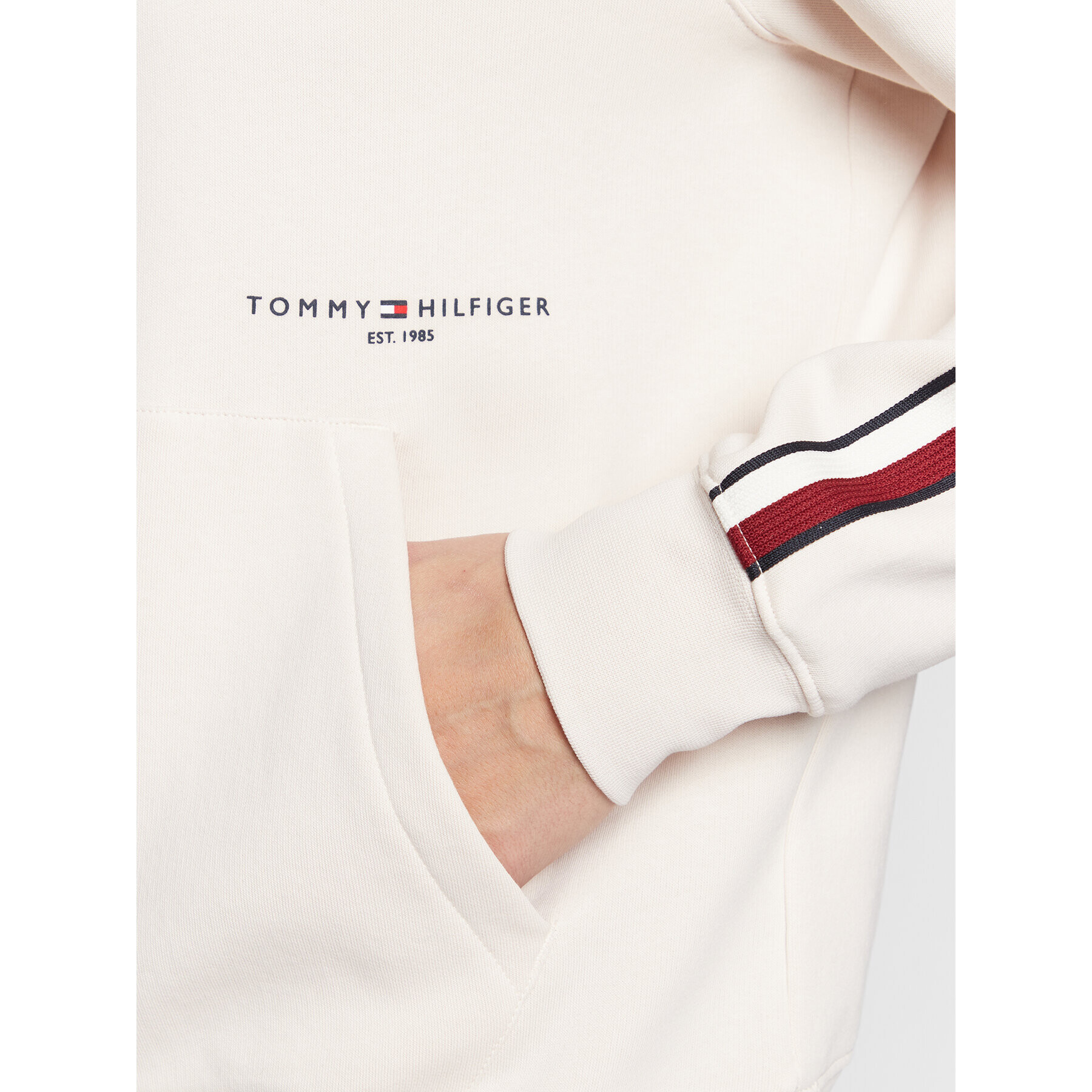 Tommy Hilfiger Суитшърт New Global MW0MW29339 Екрю Regular Fit - Pepit.bg