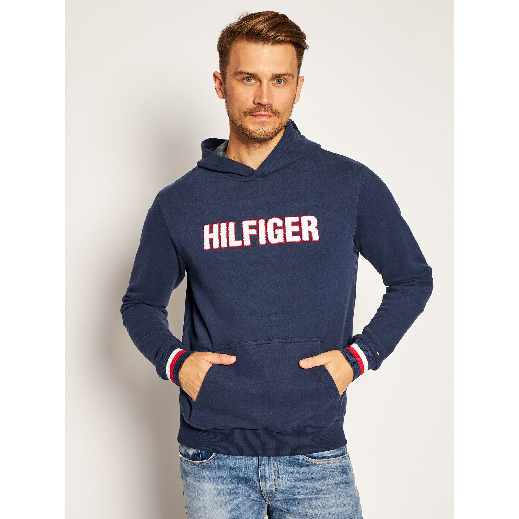 Tommy Hilfiger Суитшърт Oh Hoodie UM0UM02008 Тъмносин Regular Fit - Pepit.bg