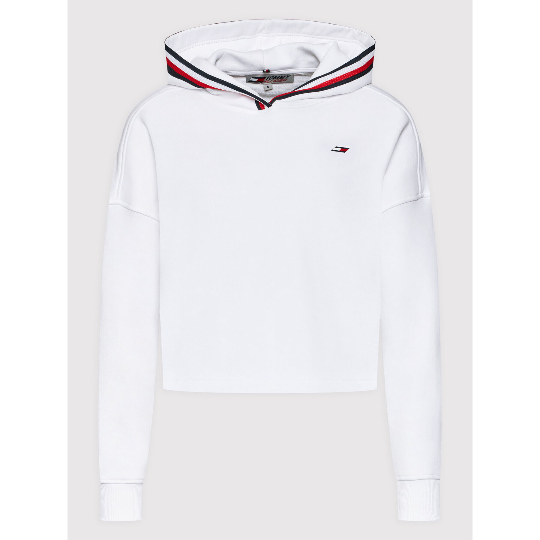 Tommy Hilfiger Суитшърт Regular Tape S10S101174 Бял Regular Fit - Pepit.bg