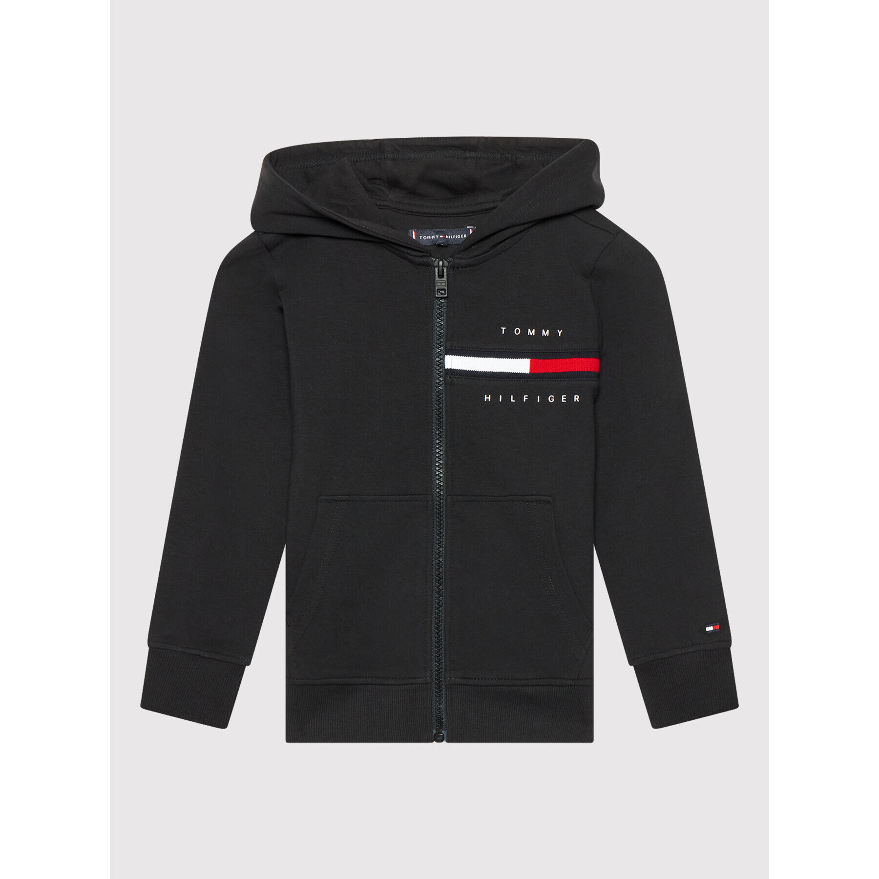 Tommy Hilfiger Суитшърт Rib Insert KB0KB06890 D Черен Regular Fit - Pepit.bg