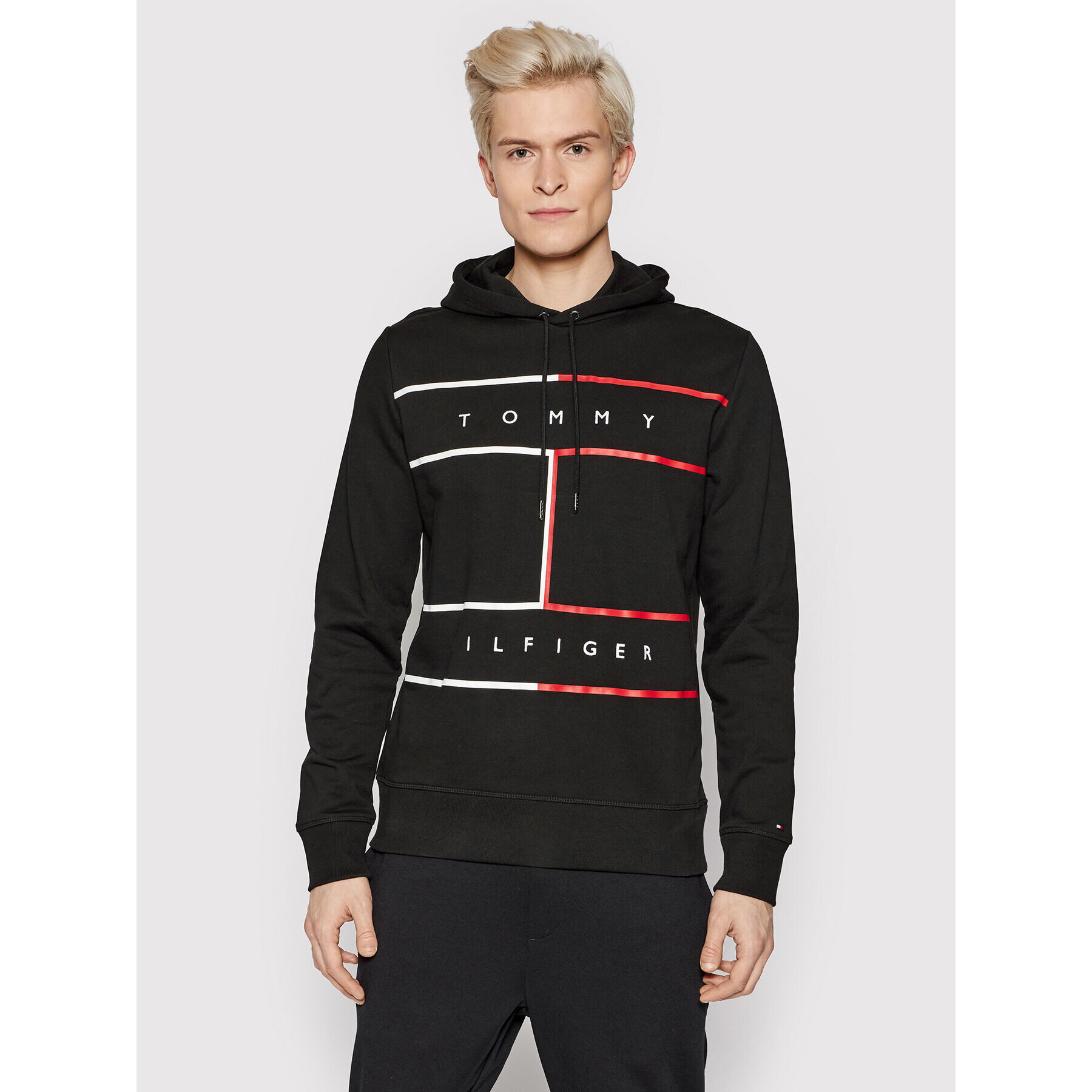 Tommy Hilfiger Суитшърт Rwb Flag MW0MW25048 Черен Regular Fit - Pepit.bg