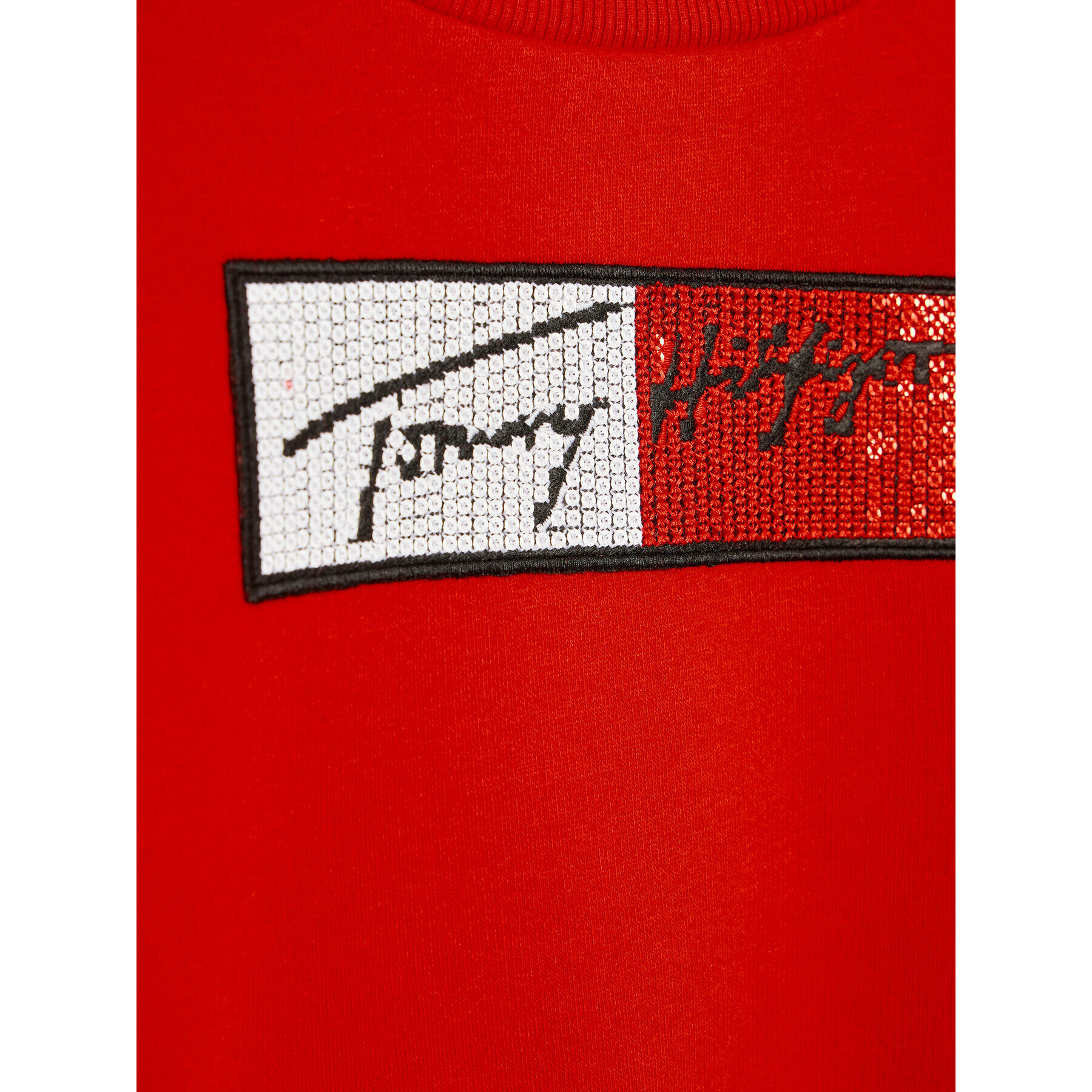 Tommy Hilfiger Суитшърт Seguins Flag KG0KG06162 D Червен Regular Fit - Pepit.bg