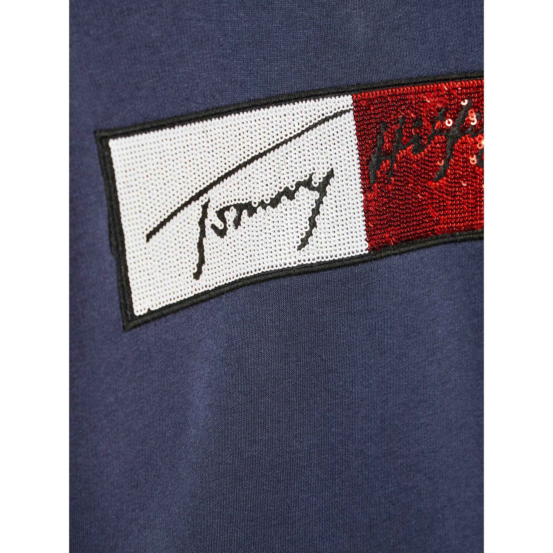 Tommy Hilfiger Суитшърт Sequins Flag KG0KG06162 D Тъмносин Regular Fit - Pepit.bg