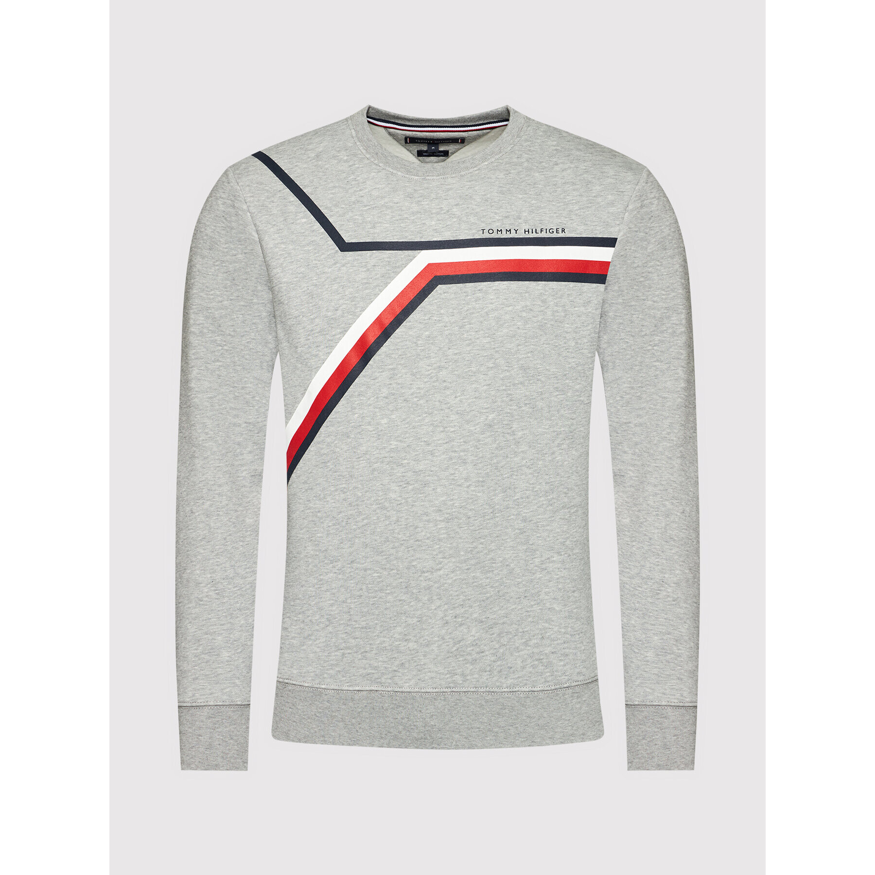 Tommy Hilfiger Суитшърт Split Corp Stripe Crewneck MW0MW21116 Сив Regular Fit - Pepit.bg