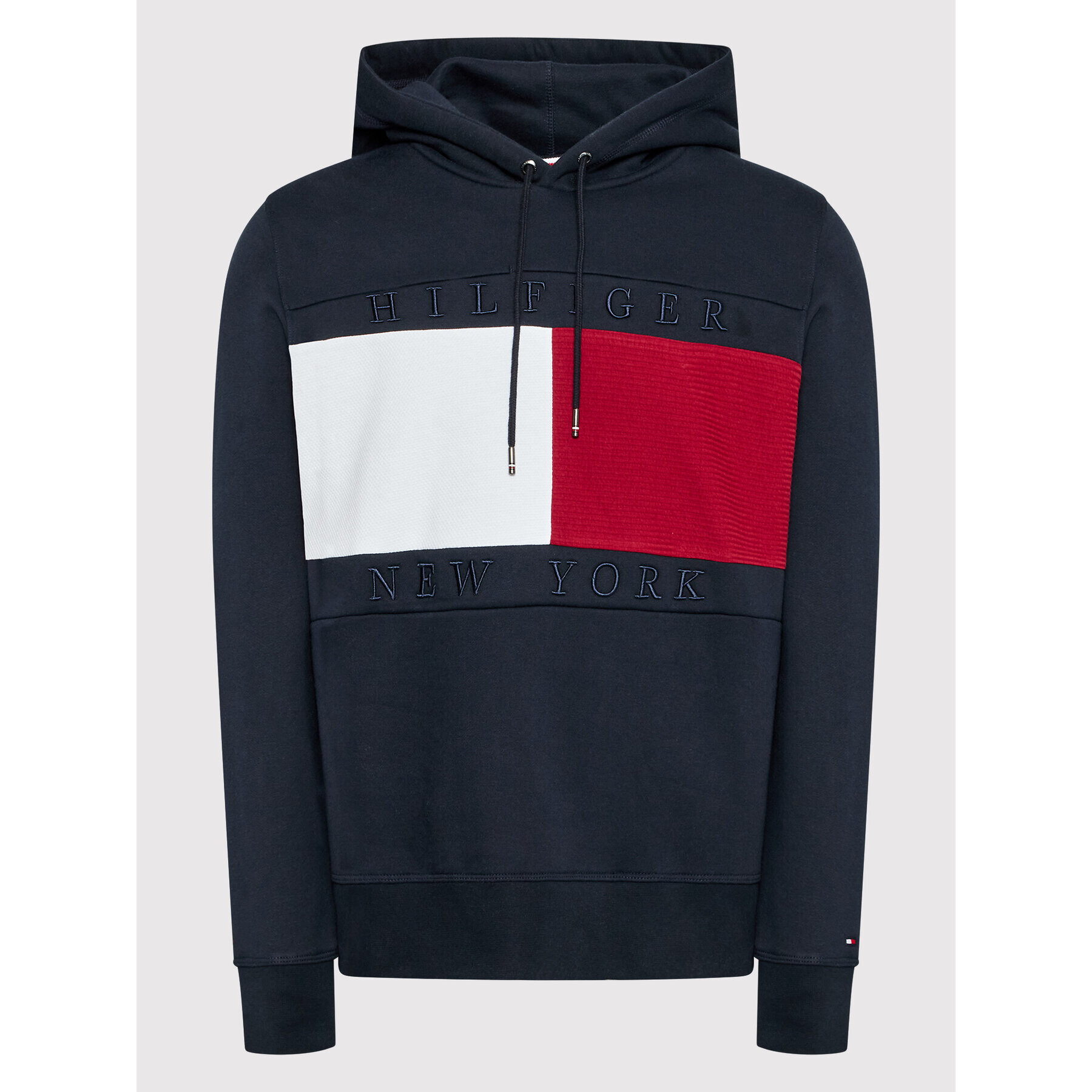 Tommy Hilfiger Суитшърт Structure Flag MW0MW28528 Тъмносин Regular Fit - Pepit.bg