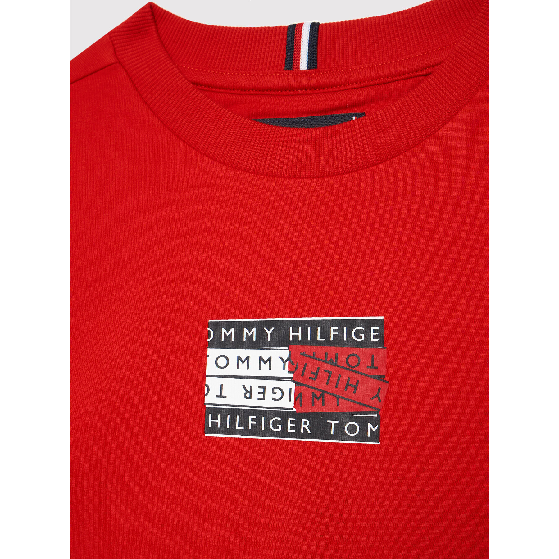 Tommy Hilfiger Суитшърт Tape Graphic KB0KB07344 D Червен Regular Fit - Pepit.bg