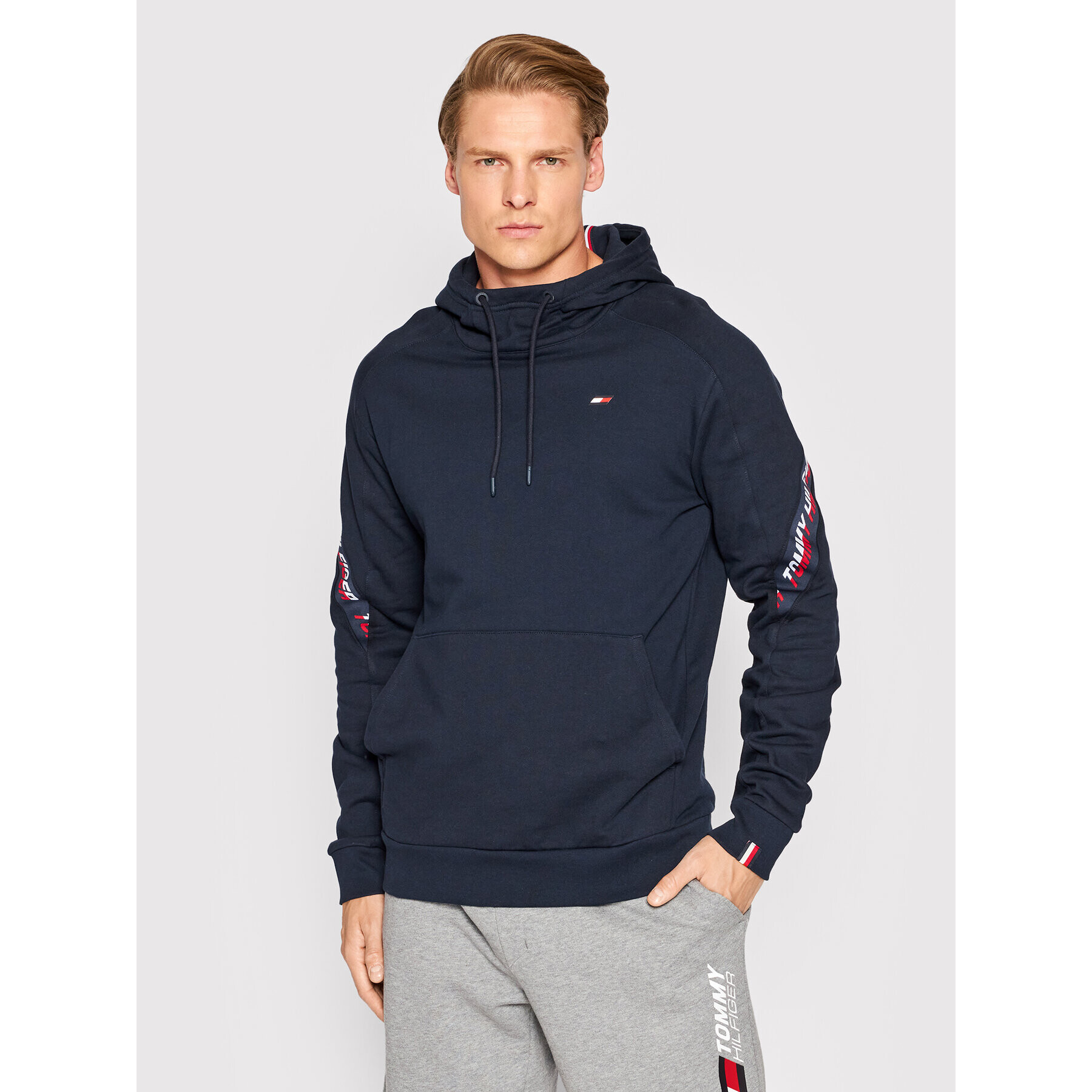 Tommy Hilfiger Суитшърт Tape MW0MW22706 Тъмносин Regular Fit - Pepit.bg