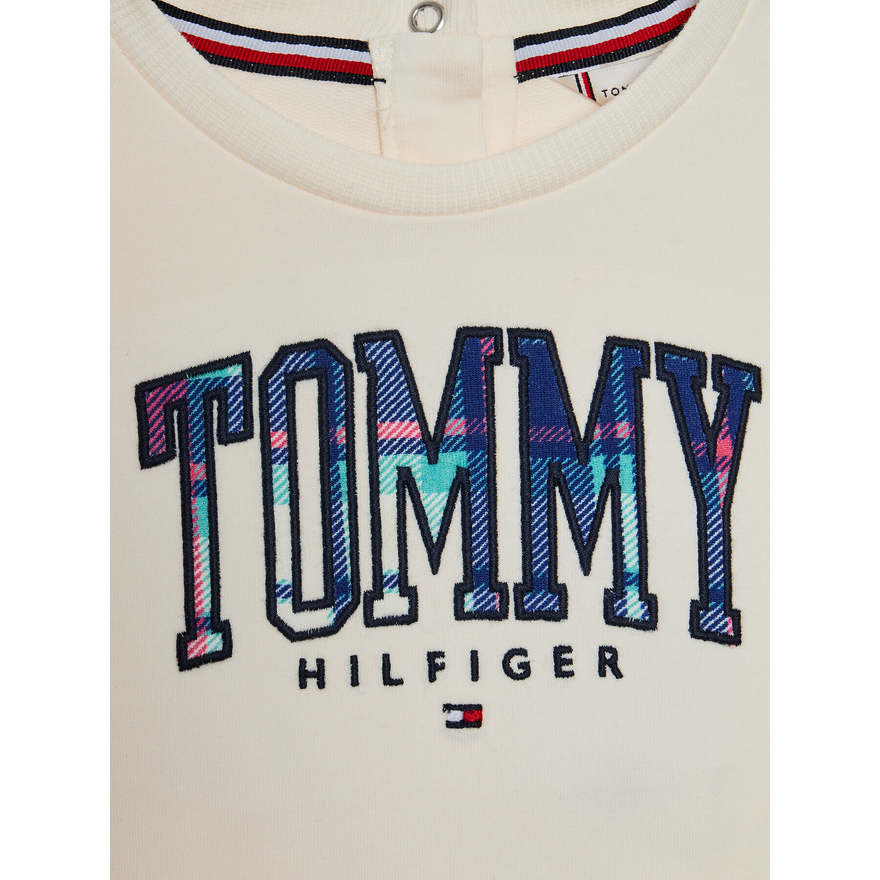 Tommy Hilfiger Суитшърт Tartan Logo KG0KG07098 M Екрю Regular Fit - Pepit.bg