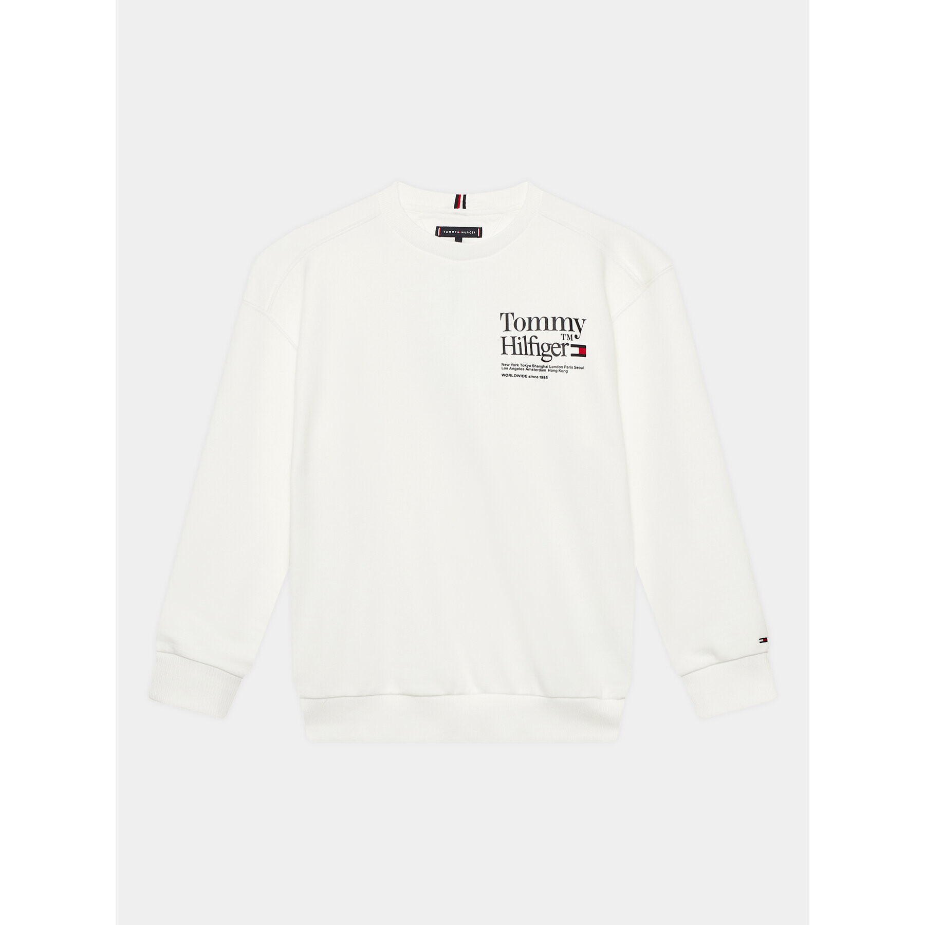 Tommy Hilfiger Суитшърт Timeless KB0KB08188 D Бял Regular Fit - Pepit.bg