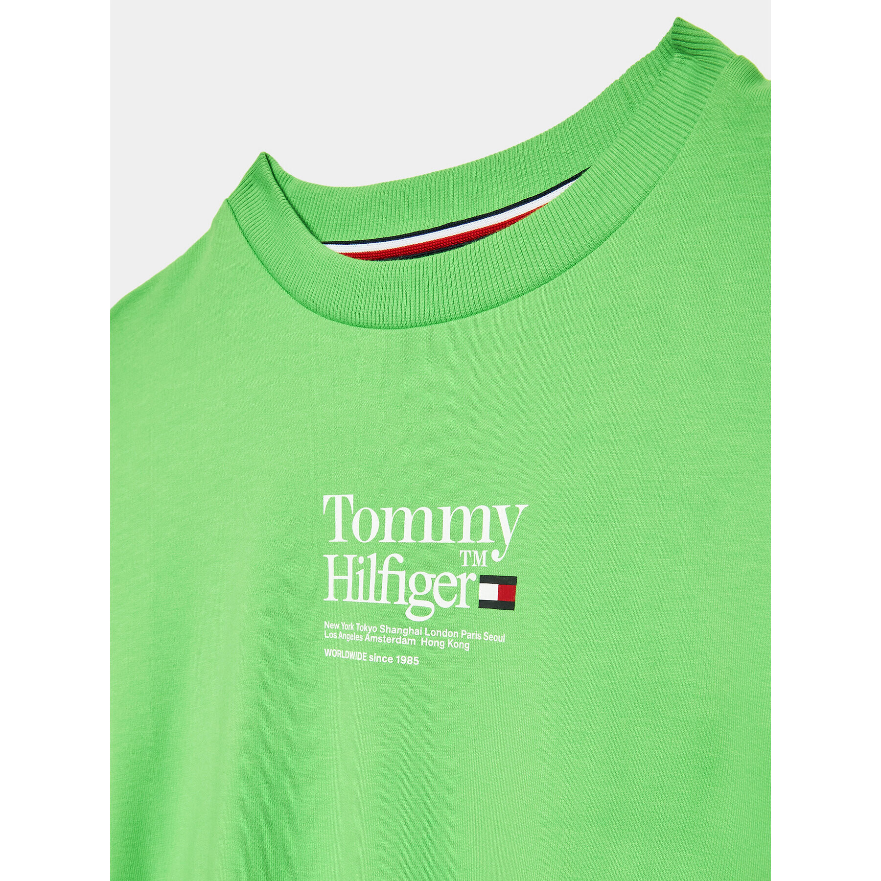 Tommy Hilfiger Суитшърт Timeless KG0KG07210 Зелен Regular Fit - Pepit.bg