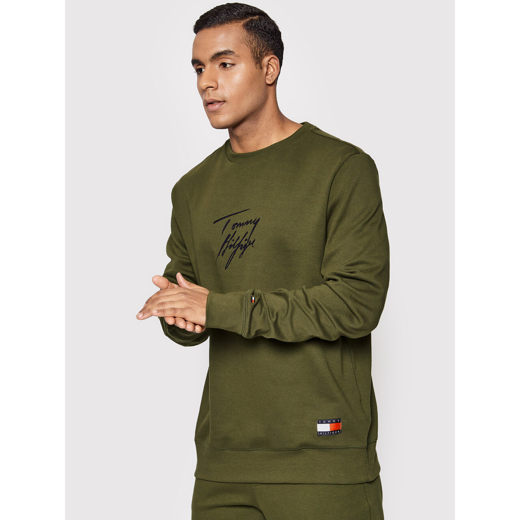 Tommy Hilfiger Суитшърт Track UM0UM01798 Зелен Regular Fit - Pepit.bg