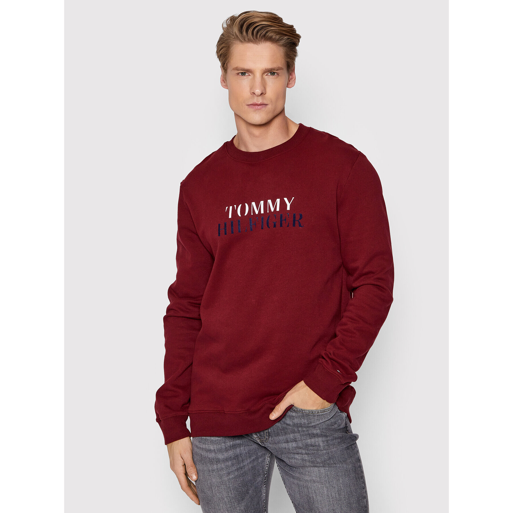 Tommy Hilfiger Суитшърт Track UM0UM02366 Бордо Regular Fit - Pepit.bg