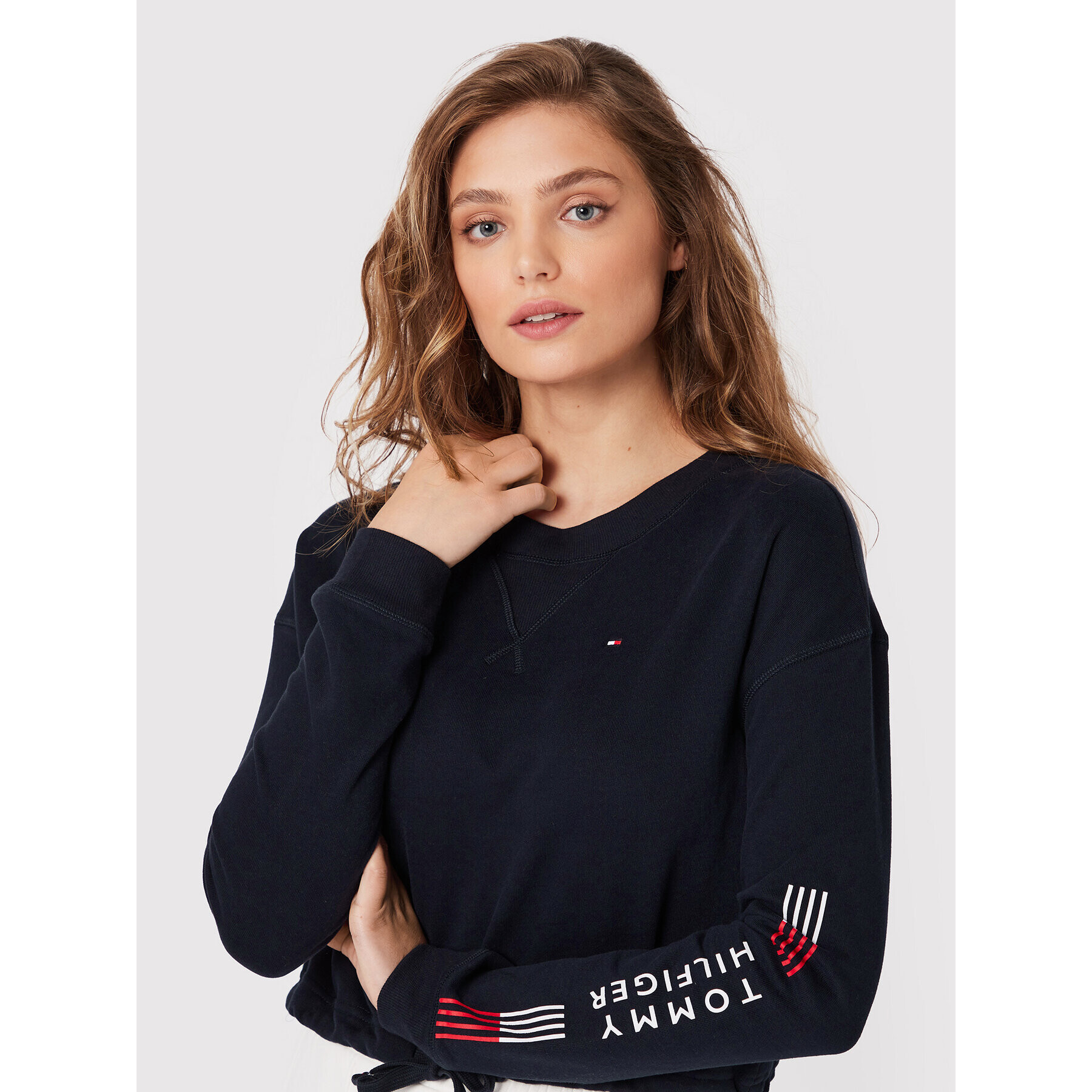 Tommy Hilfiger Суитшърт Track UW0UW03586 Тъмносин Regular Fit - Pepit.bg