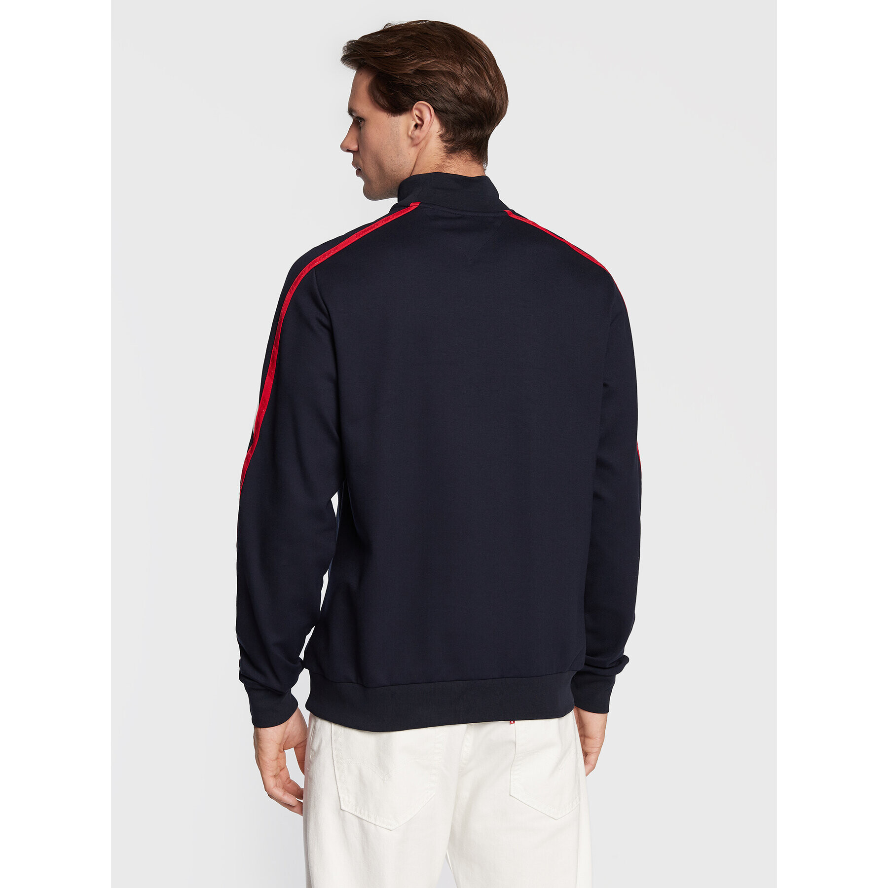 Tommy Hilfiger Суитшърт Trim Mock Neck MW0MW27554 Тъмносин Regular Fit - Pepit.bg