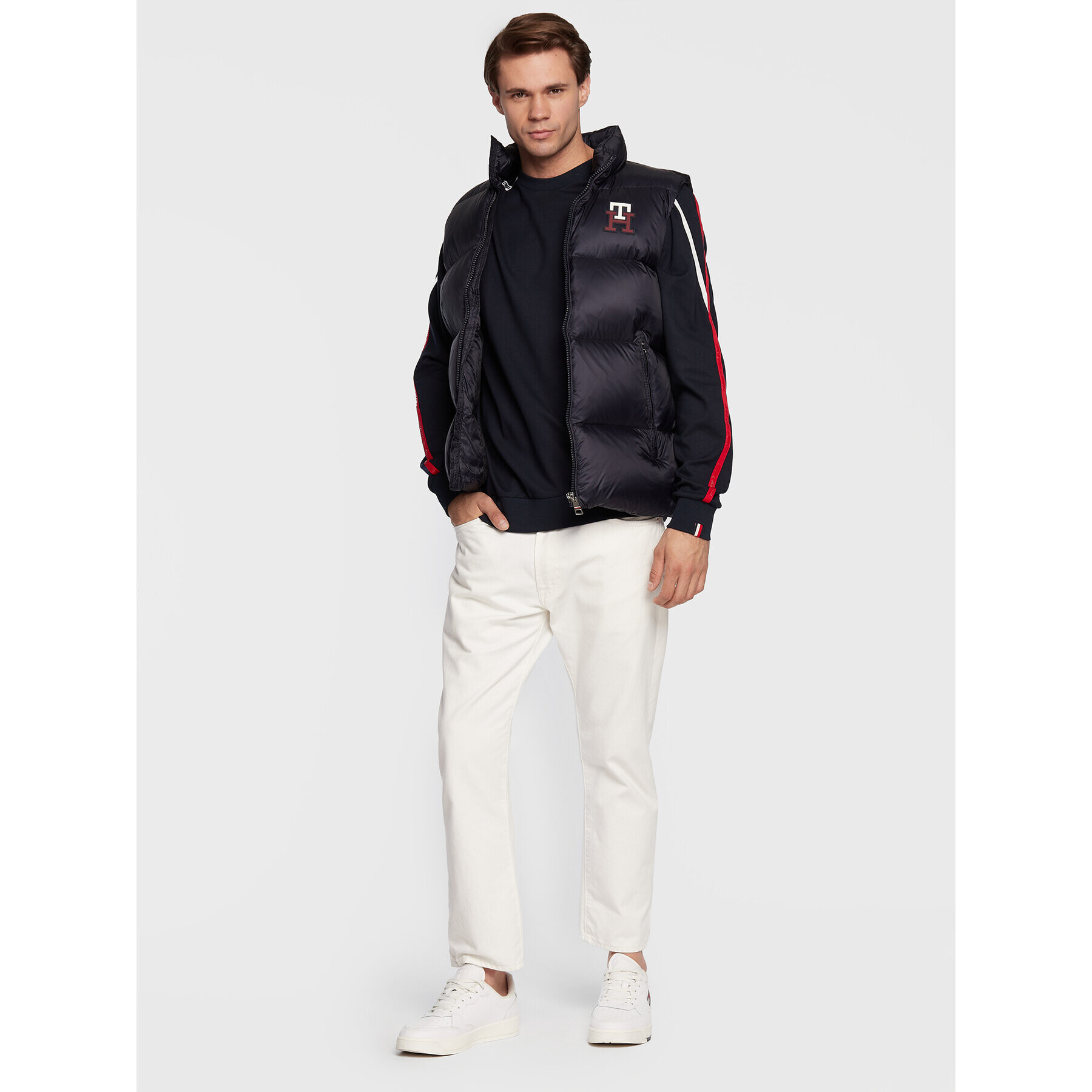 Tommy Hilfiger Суитшърт Trim MW0MW27552 Тъмносин Relaxed Fit - Pepit.bg