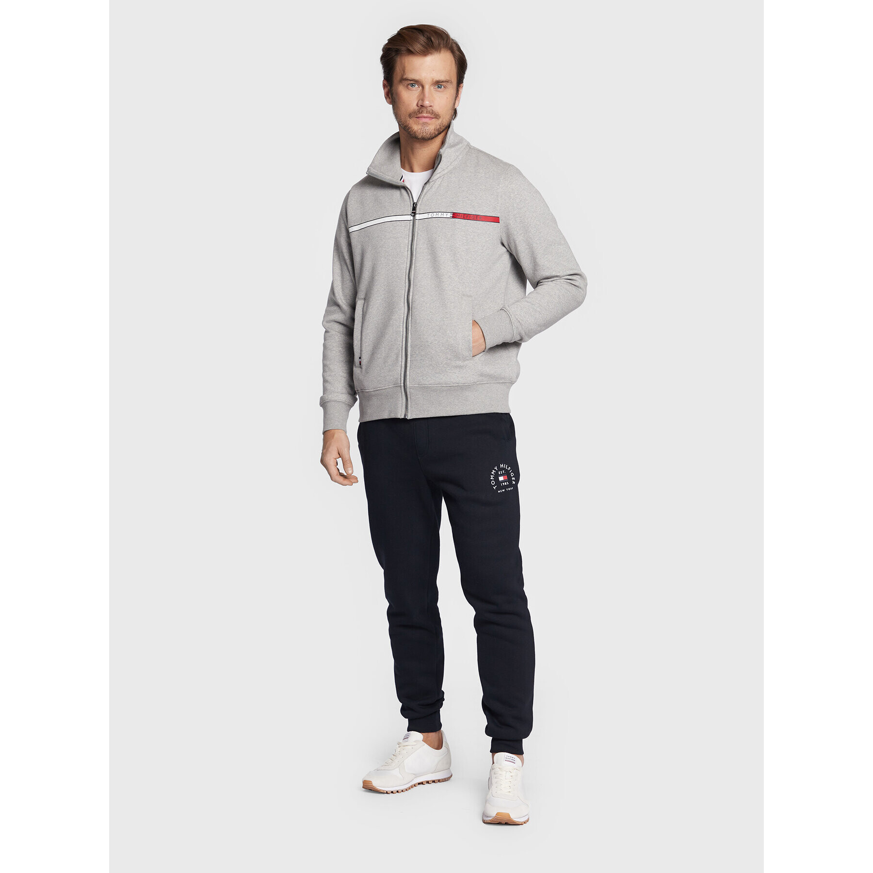 Tommy Hilfiger Суитшърт Two Tone MW0MW28759 Сив Regular Fit - Pepit.bg