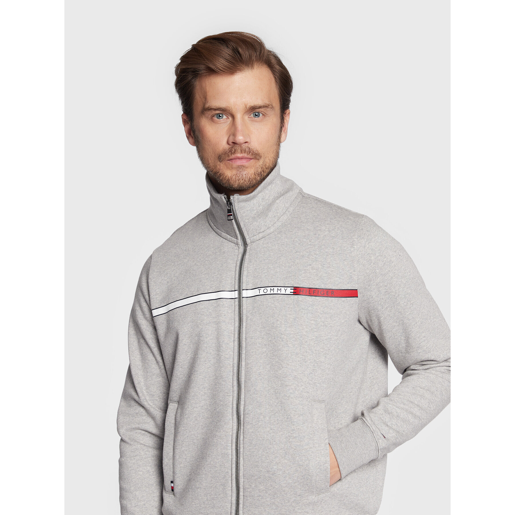 Tommy Hilfiger Суитшърт Two Tone MW0MW28759 Сив Regular Fit - Pepit.bg