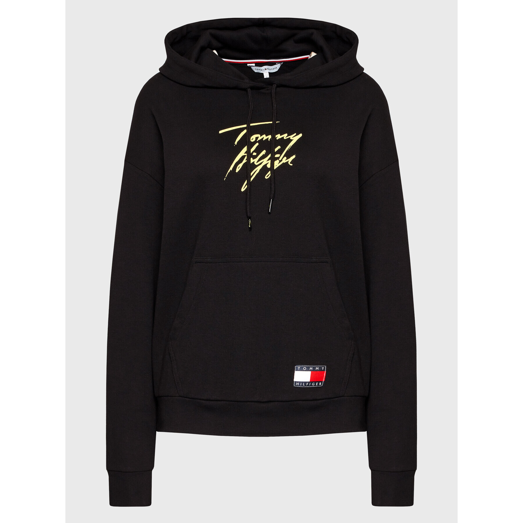Tommy Hilfiger Суитшърт UW0UW02300 Черен Regular Fit - Pepit.bg