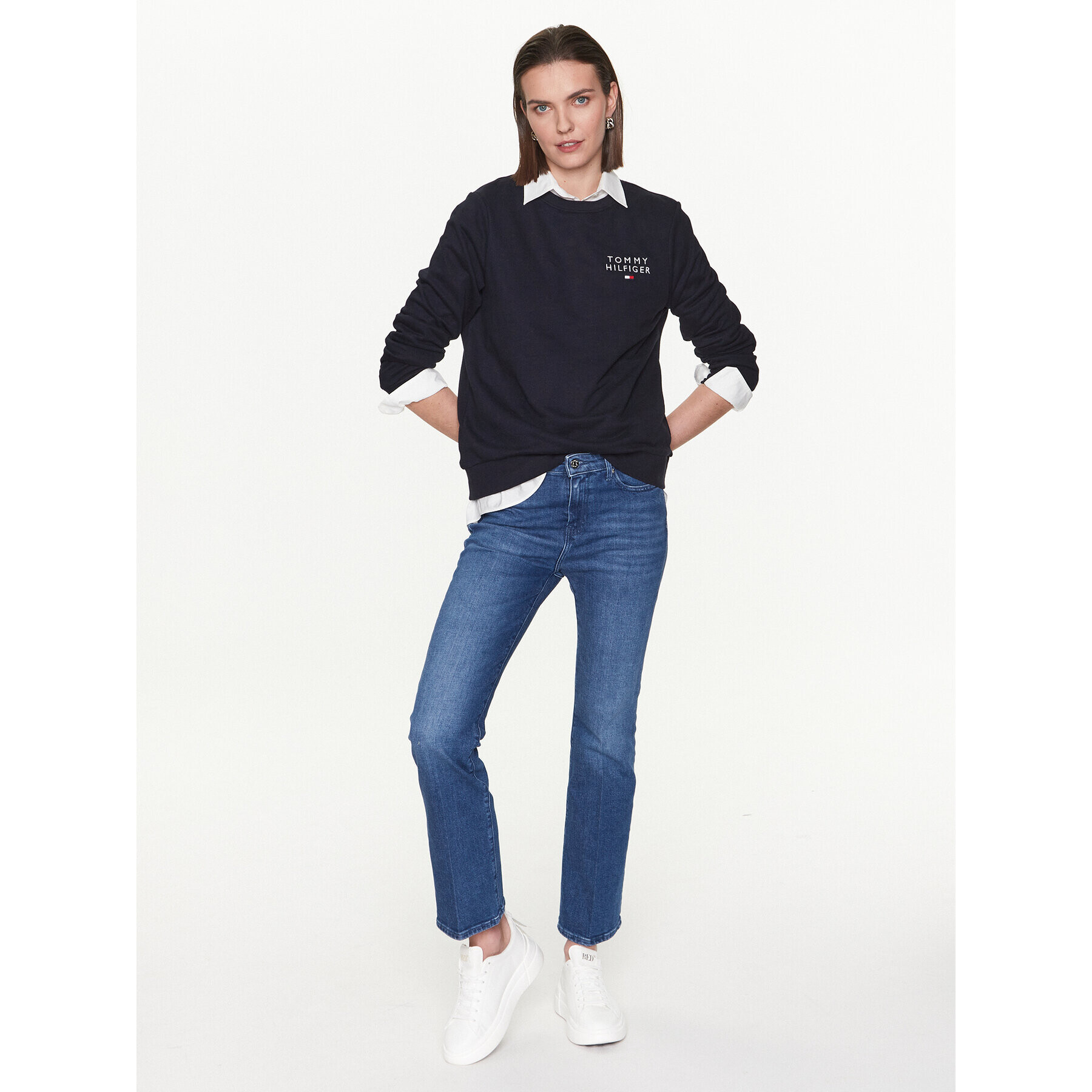 Tommy Hilfiger Суитшърт UW0UW04521 Тъмносин Regular Fit - Pepit.bg