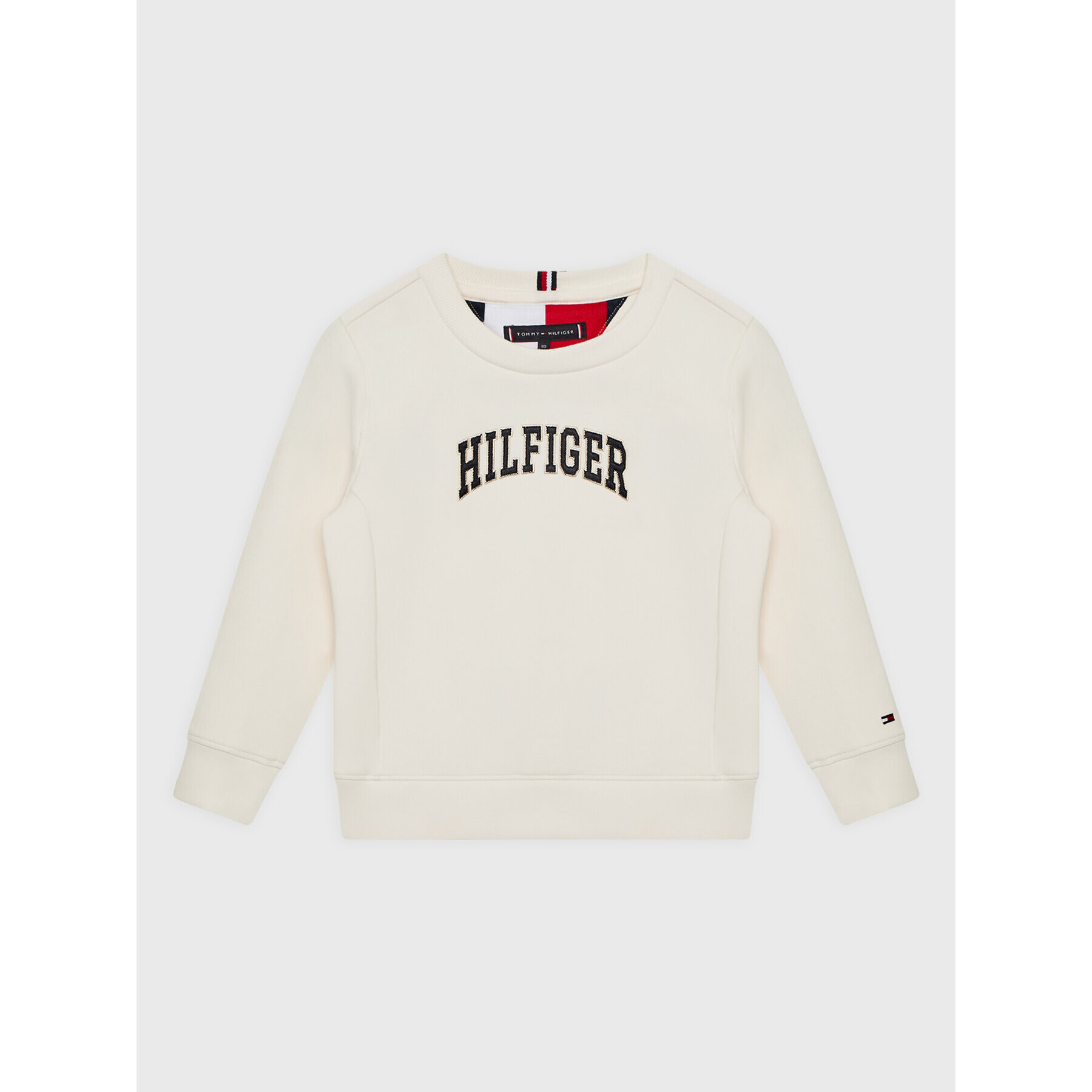 Tommy Hilfiger Суитшърт Varsity KB0KB07661 Екрю Regular Fit - Pepit.bg