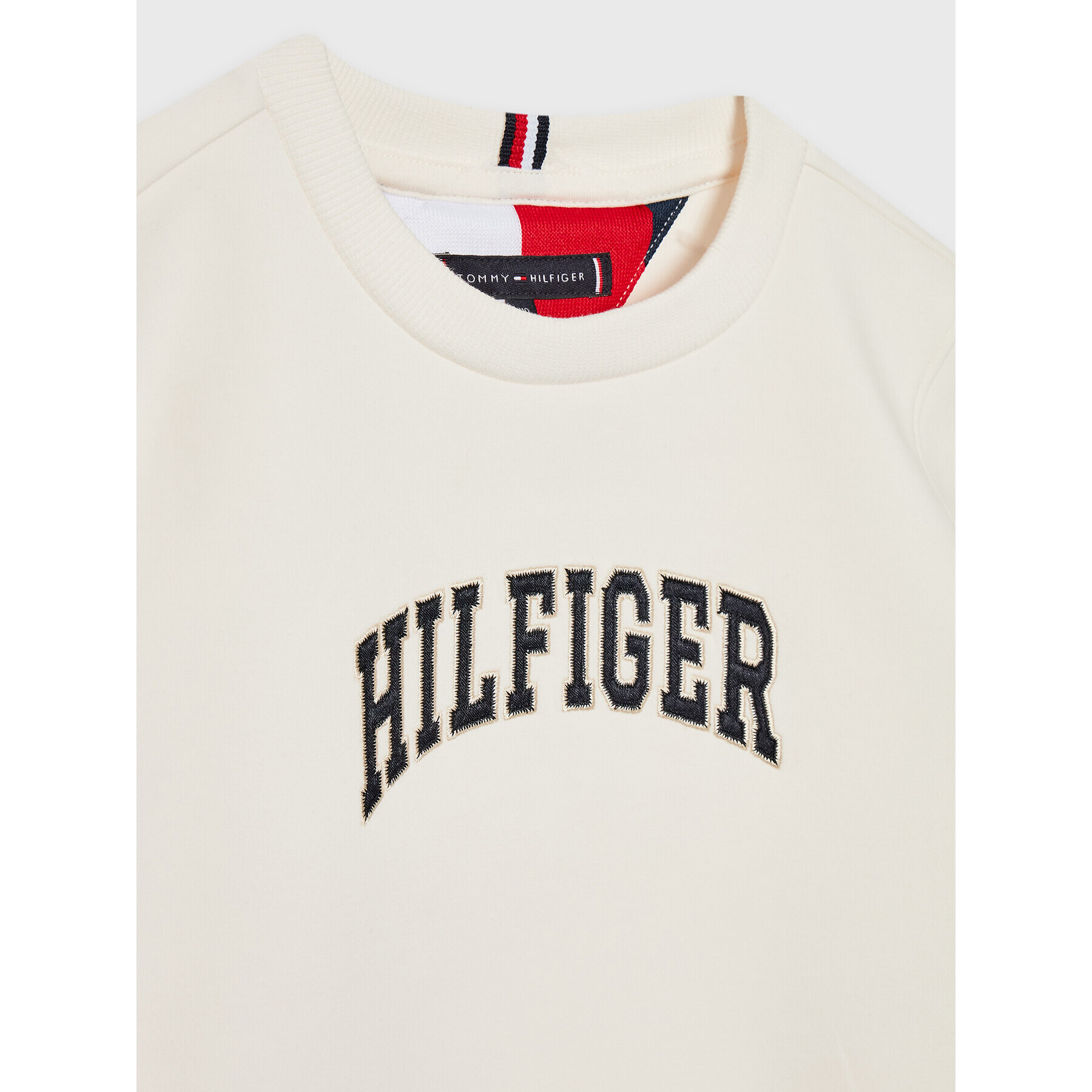 Tommy Hilfiger Суитшърт Varsity KB0KB07661 Екрю Regular Fit - Pepit.bg