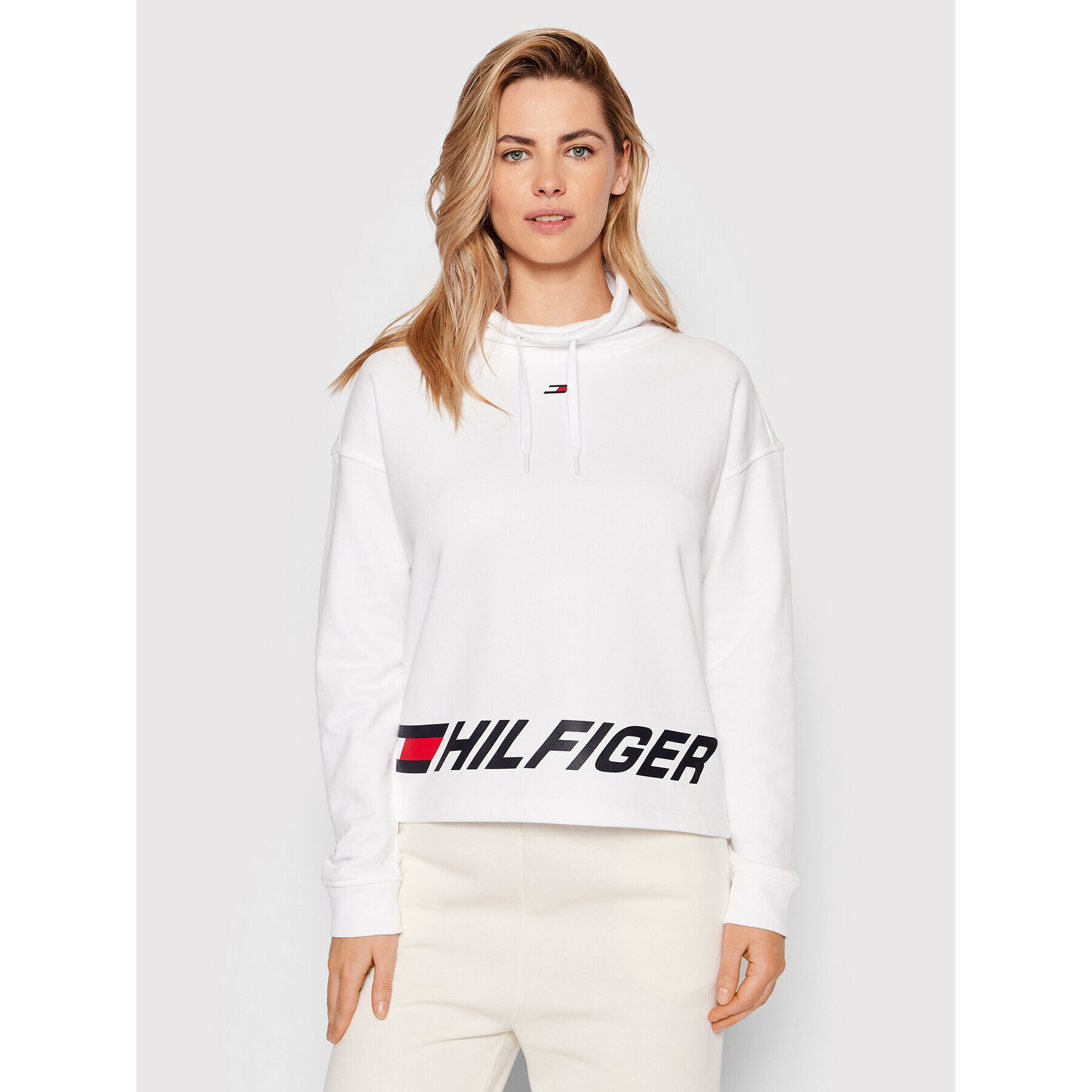 Tommy Hilfiger Суитшърт Wrapped S10S101234 Бял Relaxed Fit - Pepit.bg