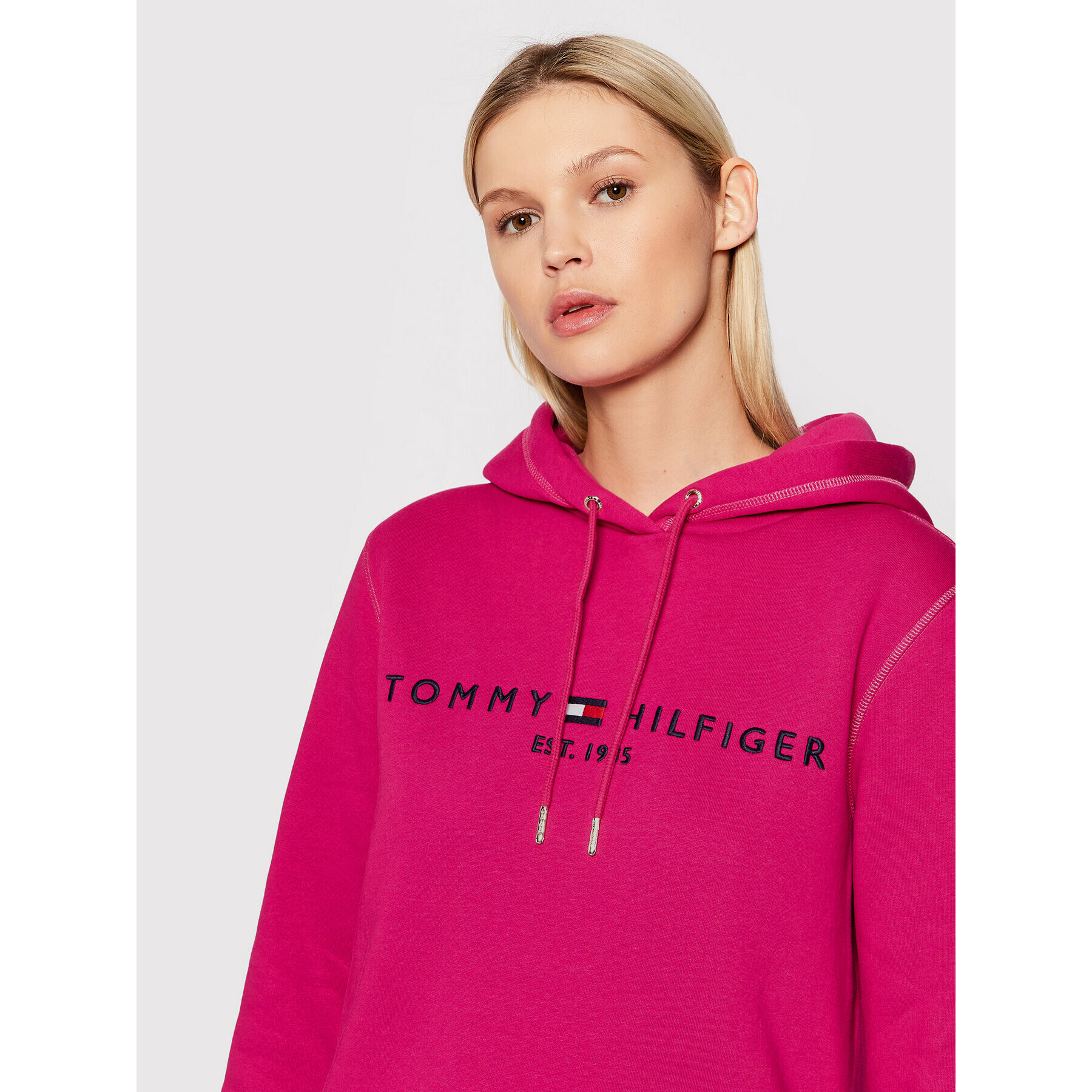 Tommy Hilfiger Суитшърт WW0WW26410 Розов Regular Fit - Pepit.bg