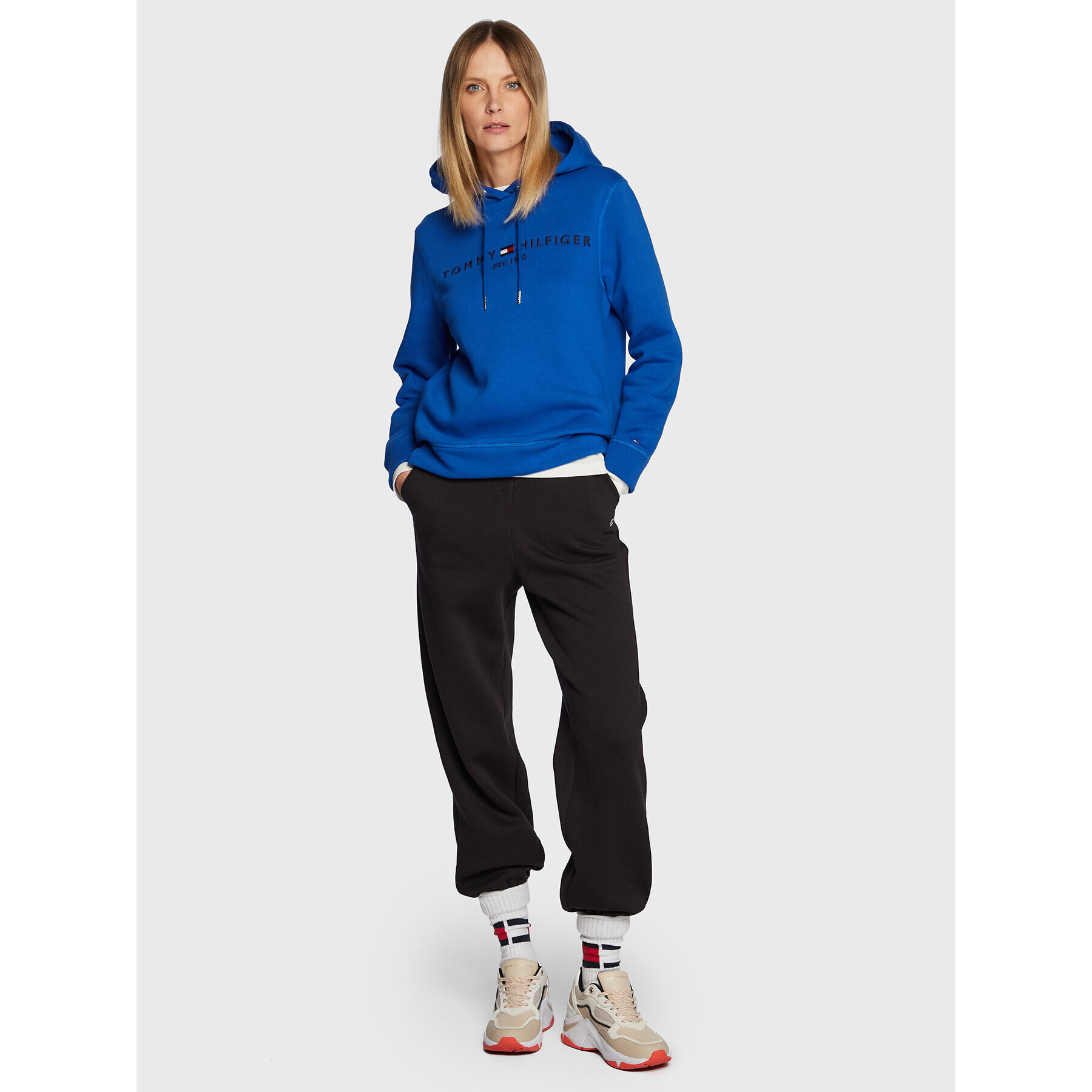 Tommy Hilfiger Суитшърт WW0WW26410 Син Regular Fit - Pepit.bg
