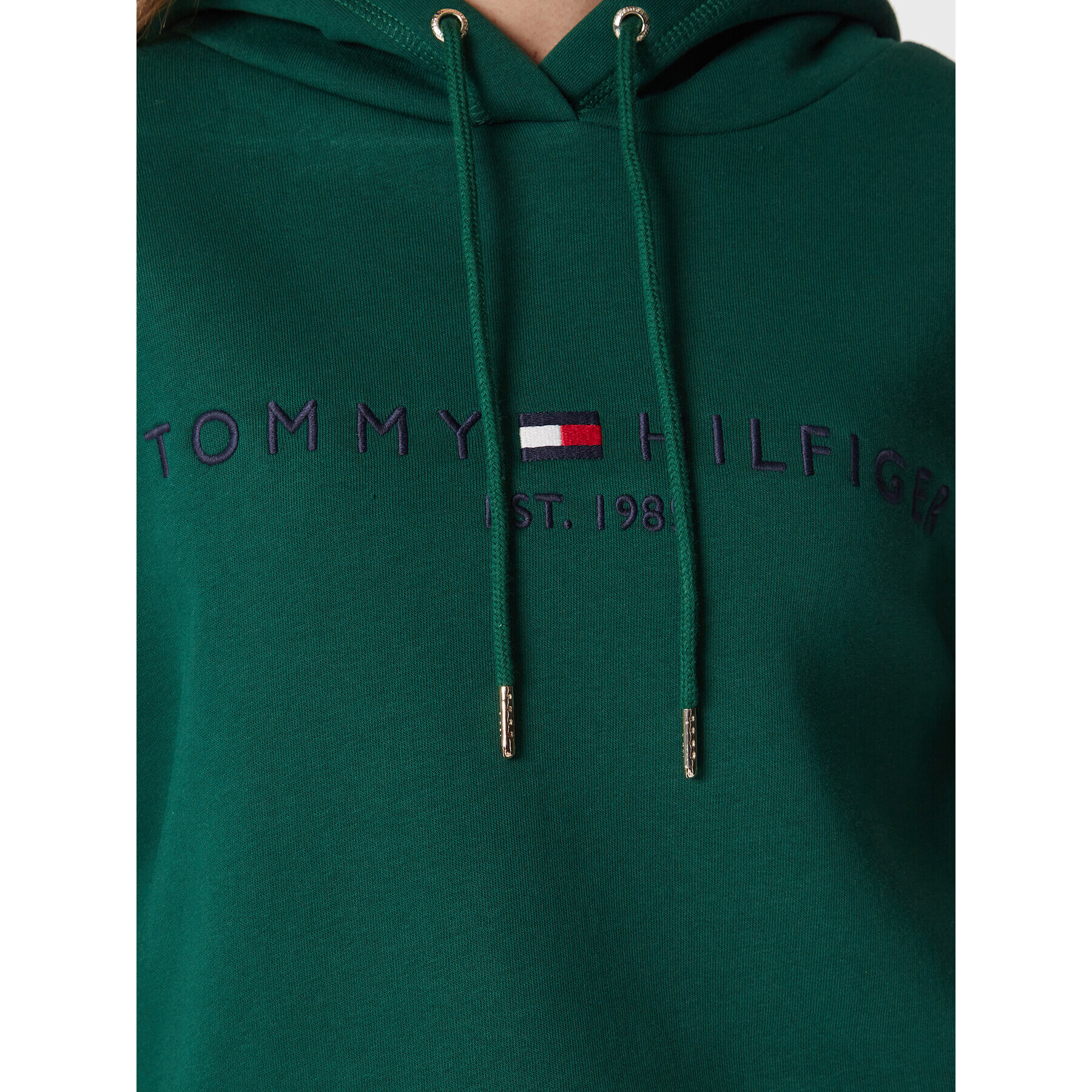 Tommy Hilfiger Суитшърт WW0WW26410 Зелен Regular Fit - Pepit.bg