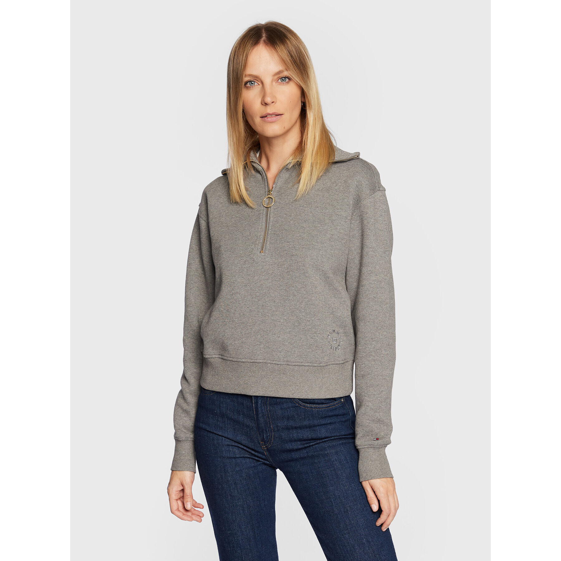 Tommy Hilfiger Суитшърт WW0WW35986 Сив Relaxed Fit - Pepit.bg