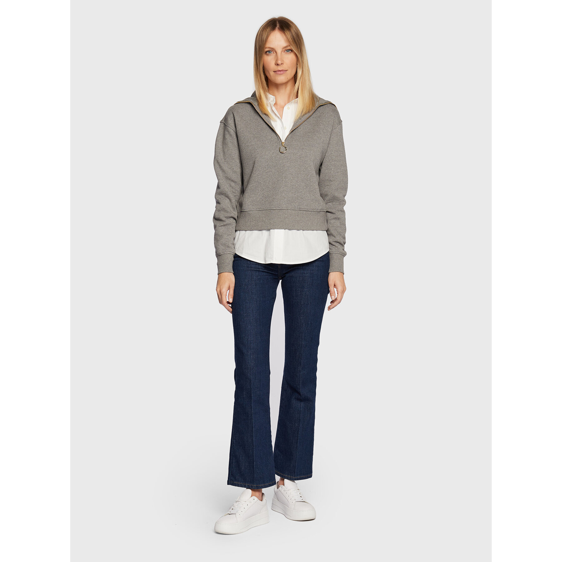 Tommy Hilfiger Суитшърт WW0WW35986 Сив Relaxed Fit - Pepit.bg