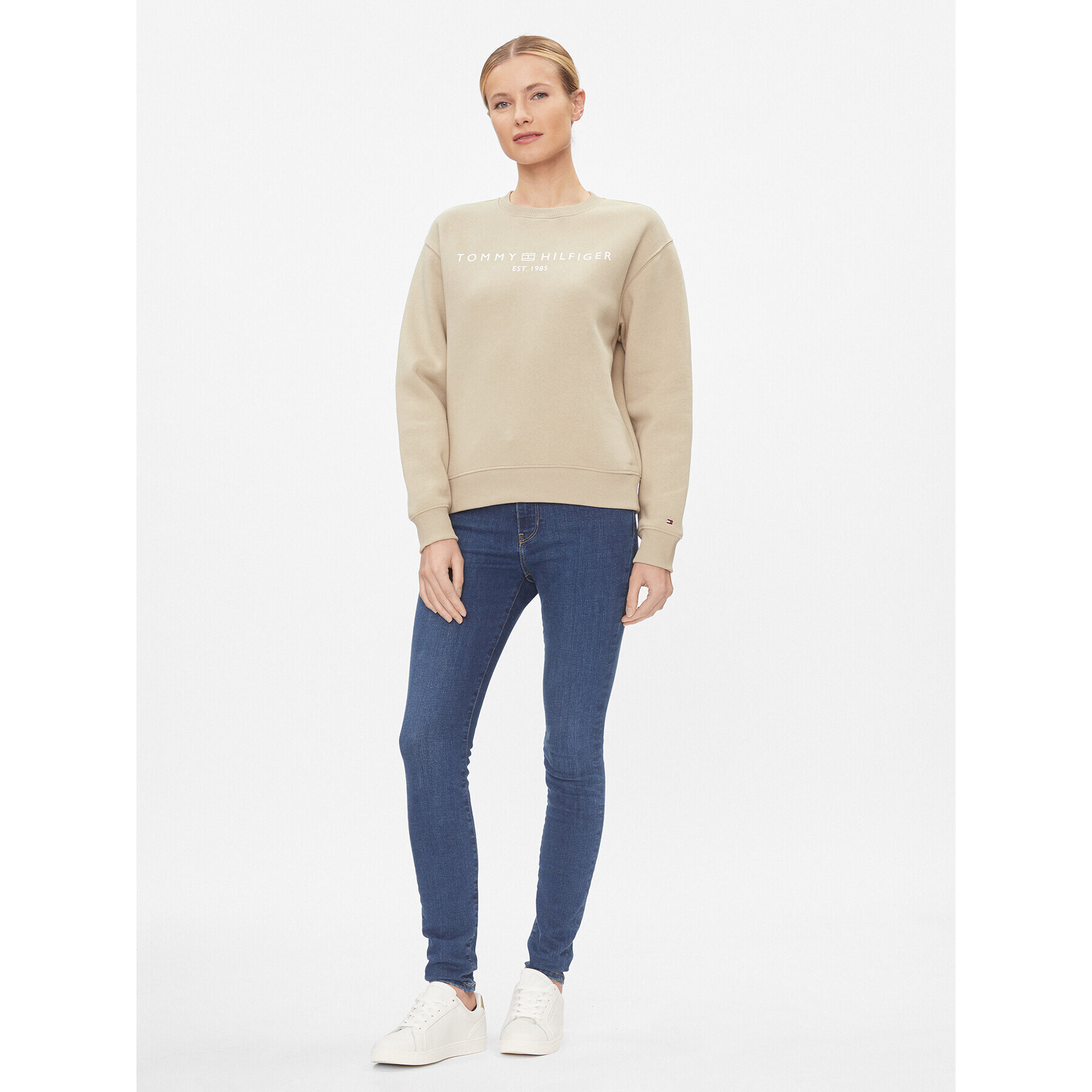 Tommy Hilfiger Суитшърт WW0WW39791 Бежов Regular Fit - Pepit.bg