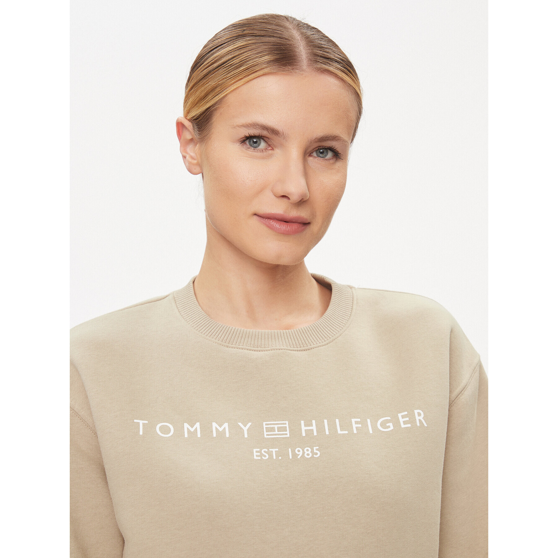 Tommy Hilfiger Суитшърт WW0WW39791 Бежов Regular Fit - Pepit.bg