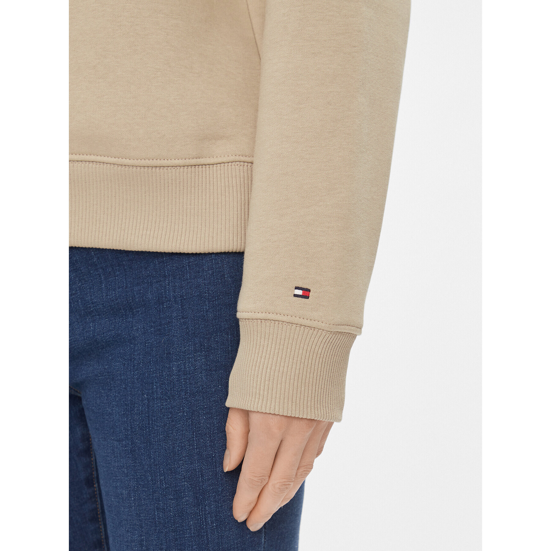 Tommy Hilfiger Суитшърт WW0WW39791 Бежов Regular Fit - Pepit.bg