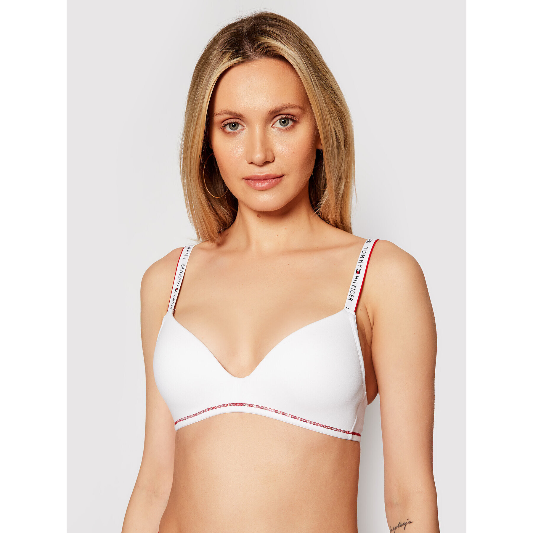 Tommy Hilfiger Сутиен без банели Lightly Lined UW0UW02759 Бял - Pepit.bg