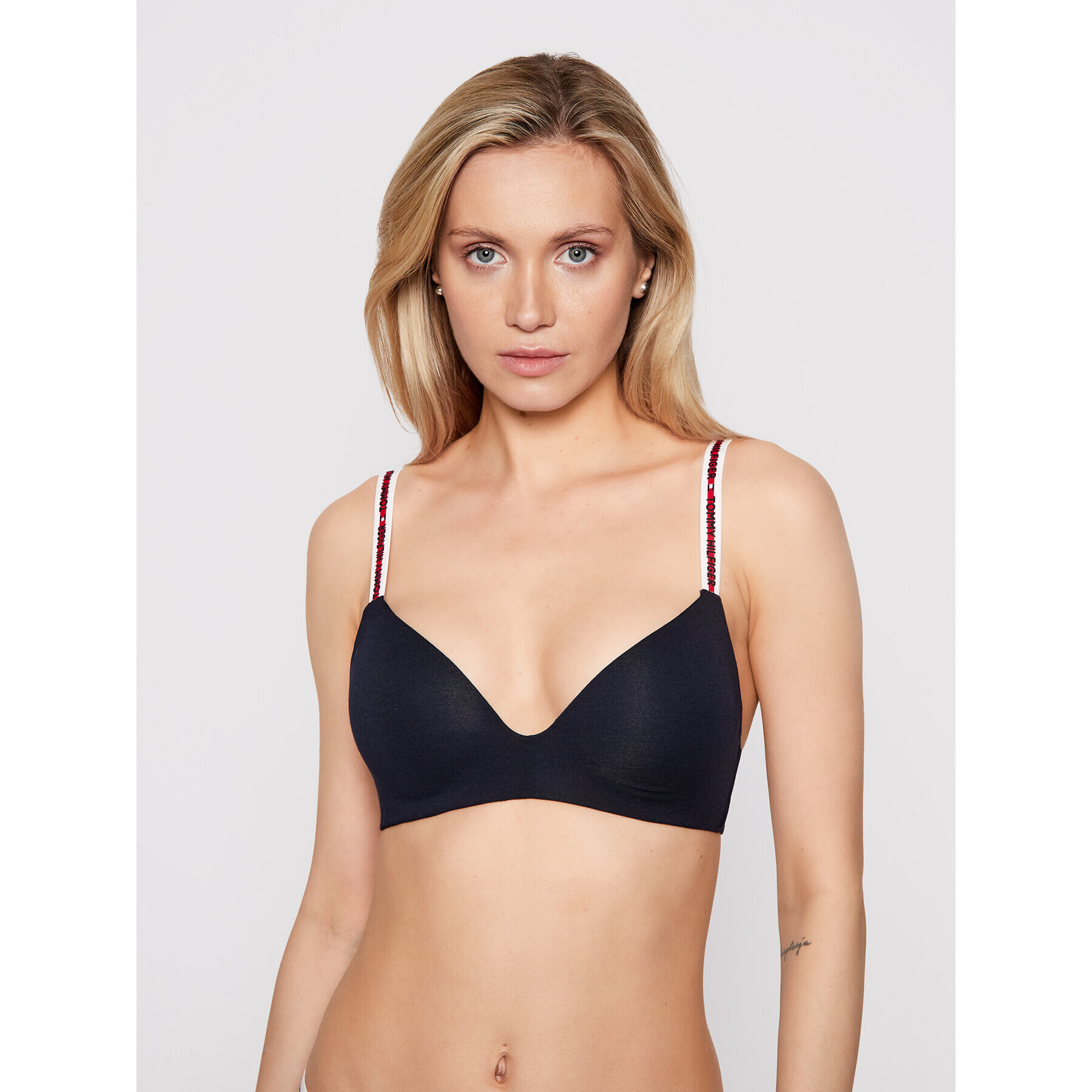 Tommy Hilfiger Сутиен без банели Lighty Lined UW0UW02413 Тъмносин - Pepit.bg