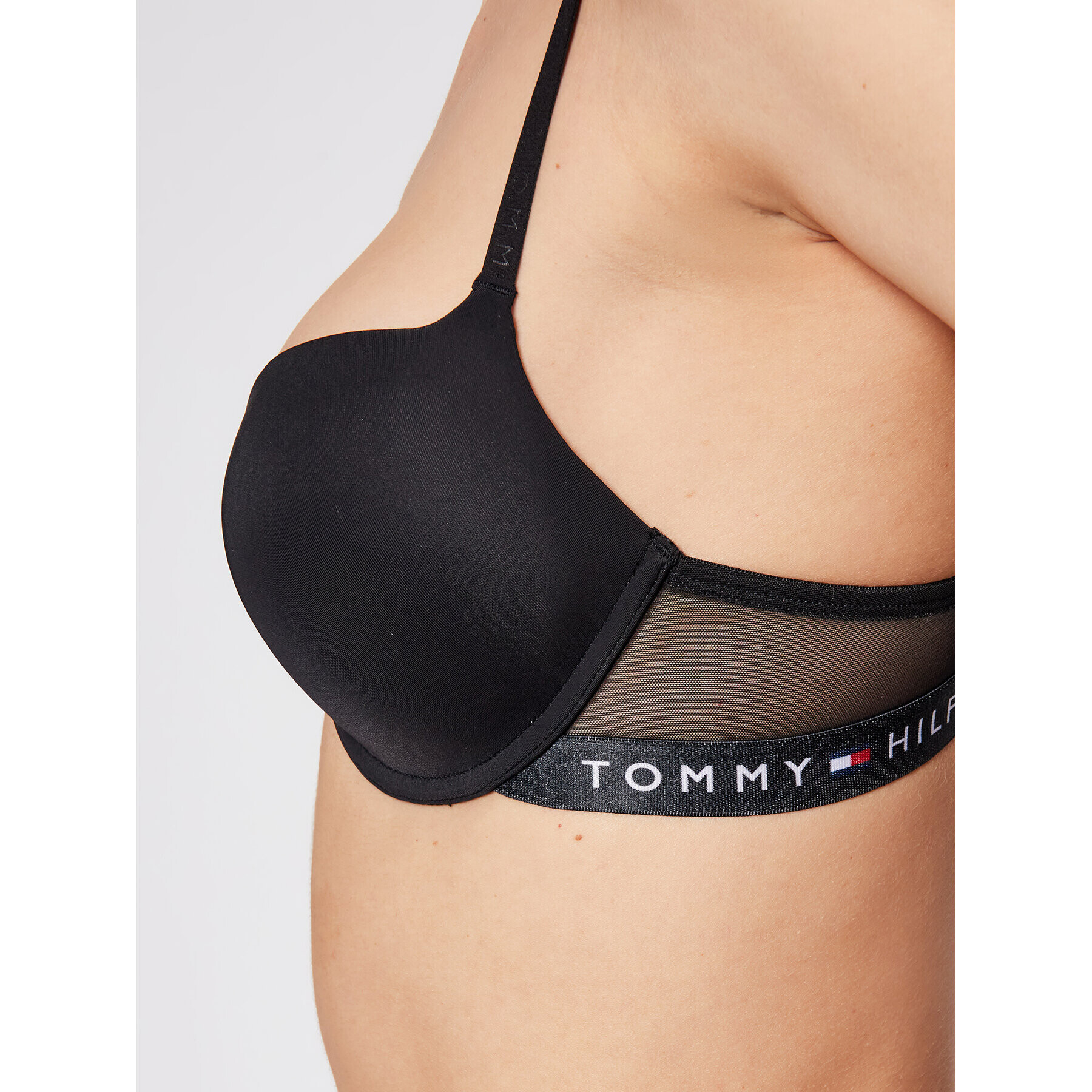 Tommy Hilfiger Сутиен push-up UW0UW00045 Черен - Pepit.bg