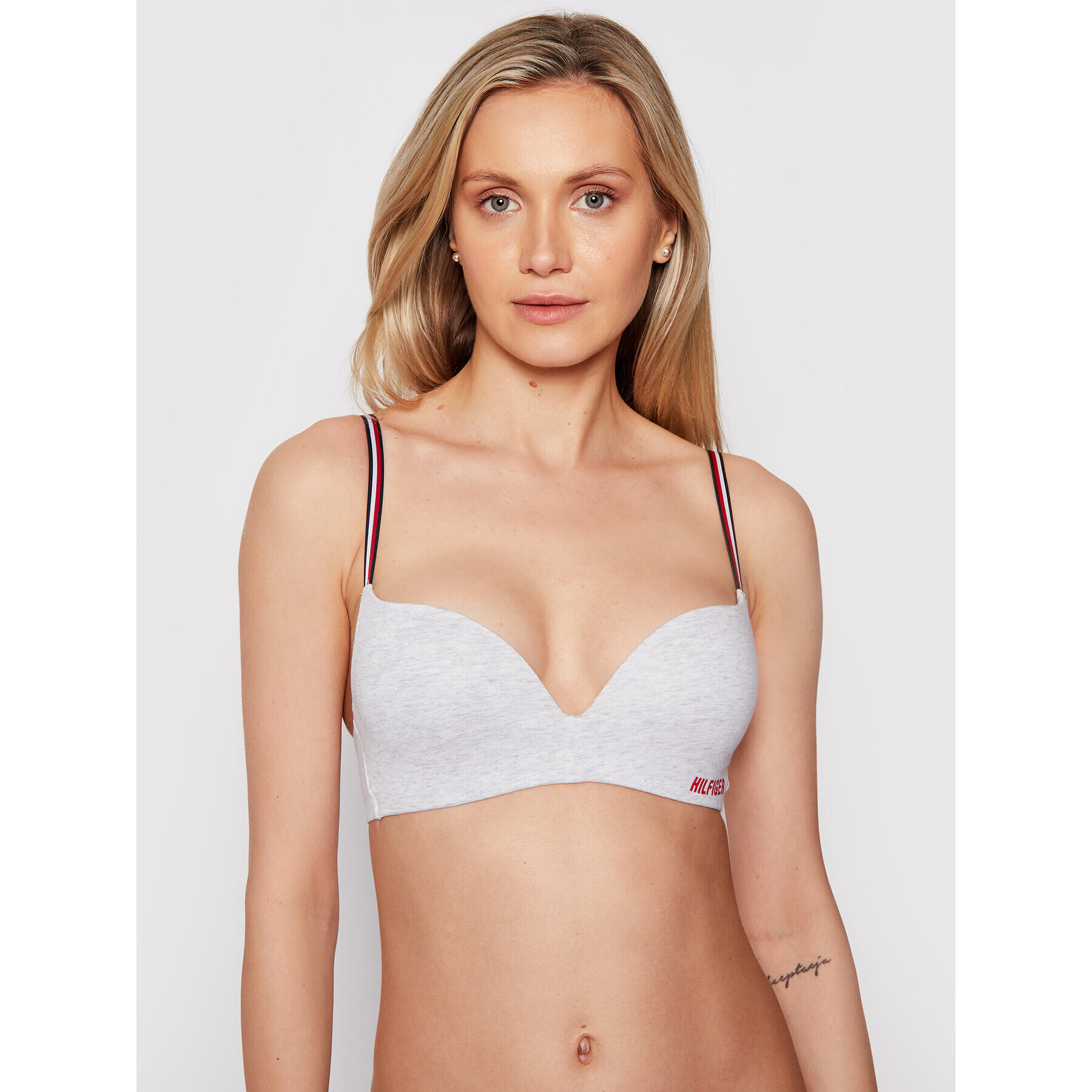 Tommy Hilfiger Сутиен push-up UW0UW02390 Сив - Pepit.bg