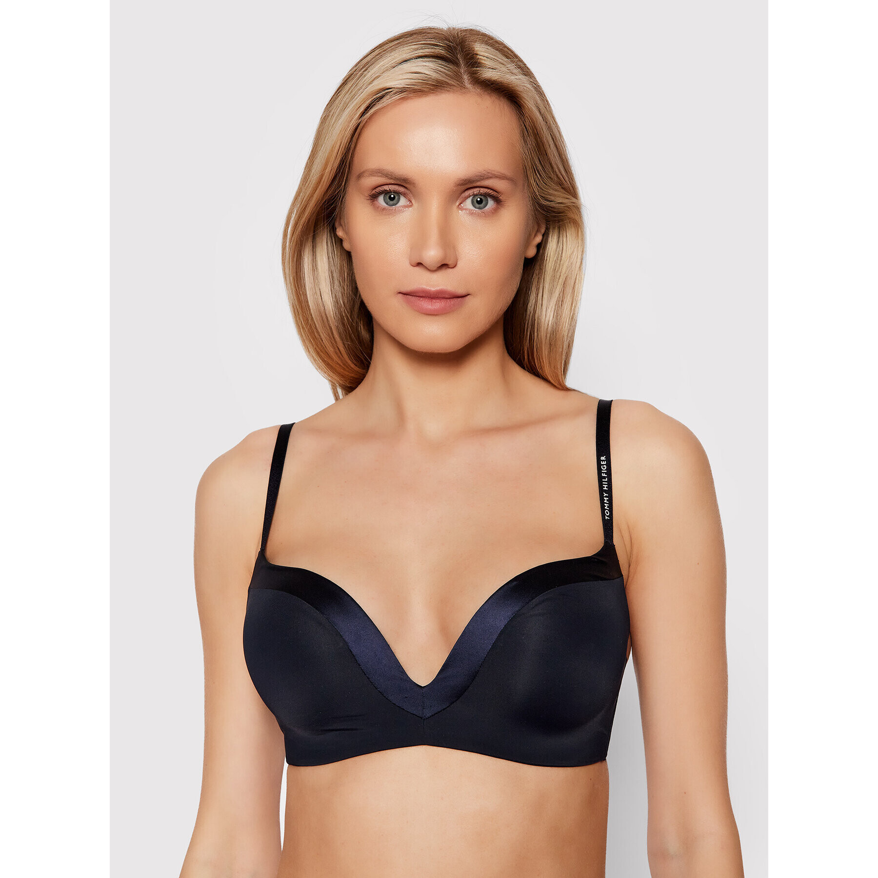 Tommy Hilfiger Сутиен push-up UW0UW03255 Тъмносин - Pepit.bg