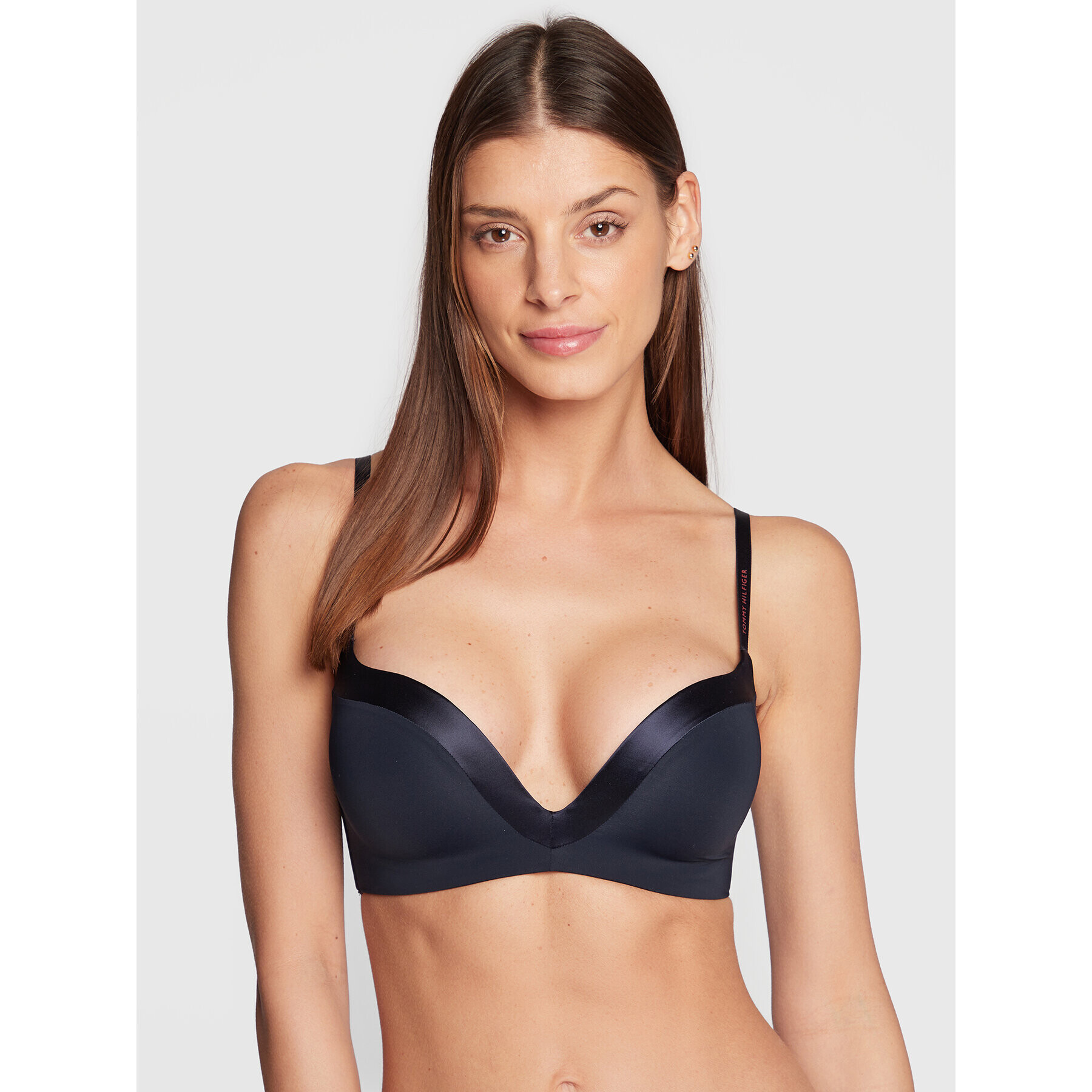 Tommy Hilfiger Сутиен push-up UW0UW03255 Тъмносин - Pepit.bg