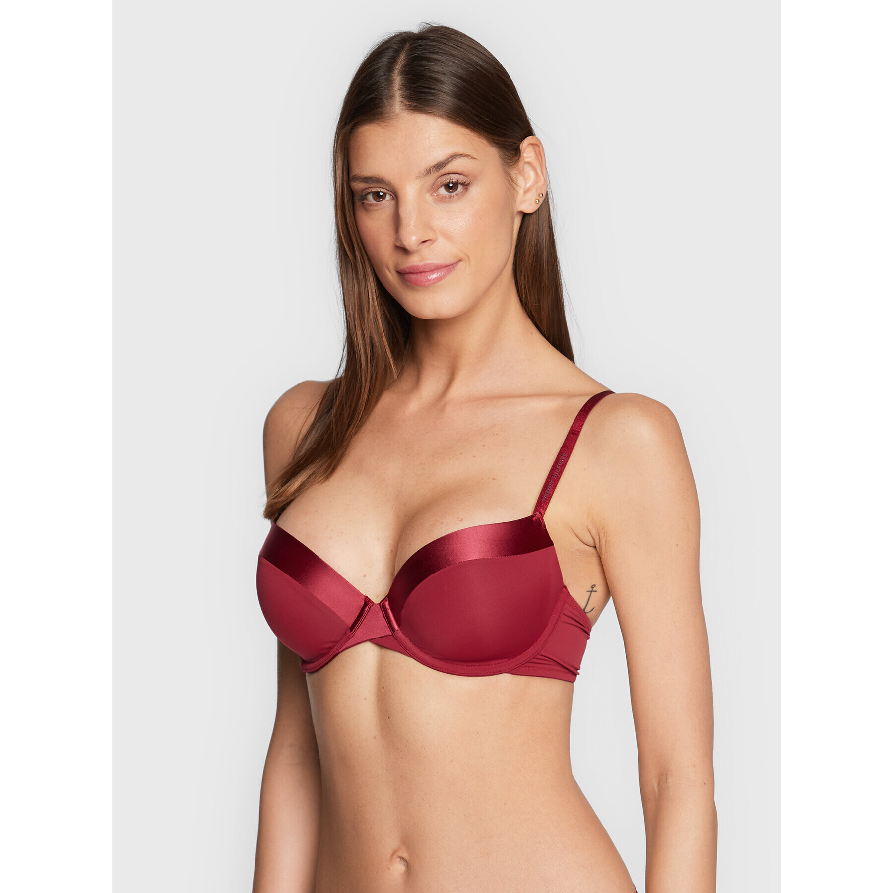 Tommy Hilfiger Сутиен push-up UW0UW03256 Бордо - Pepit.bg