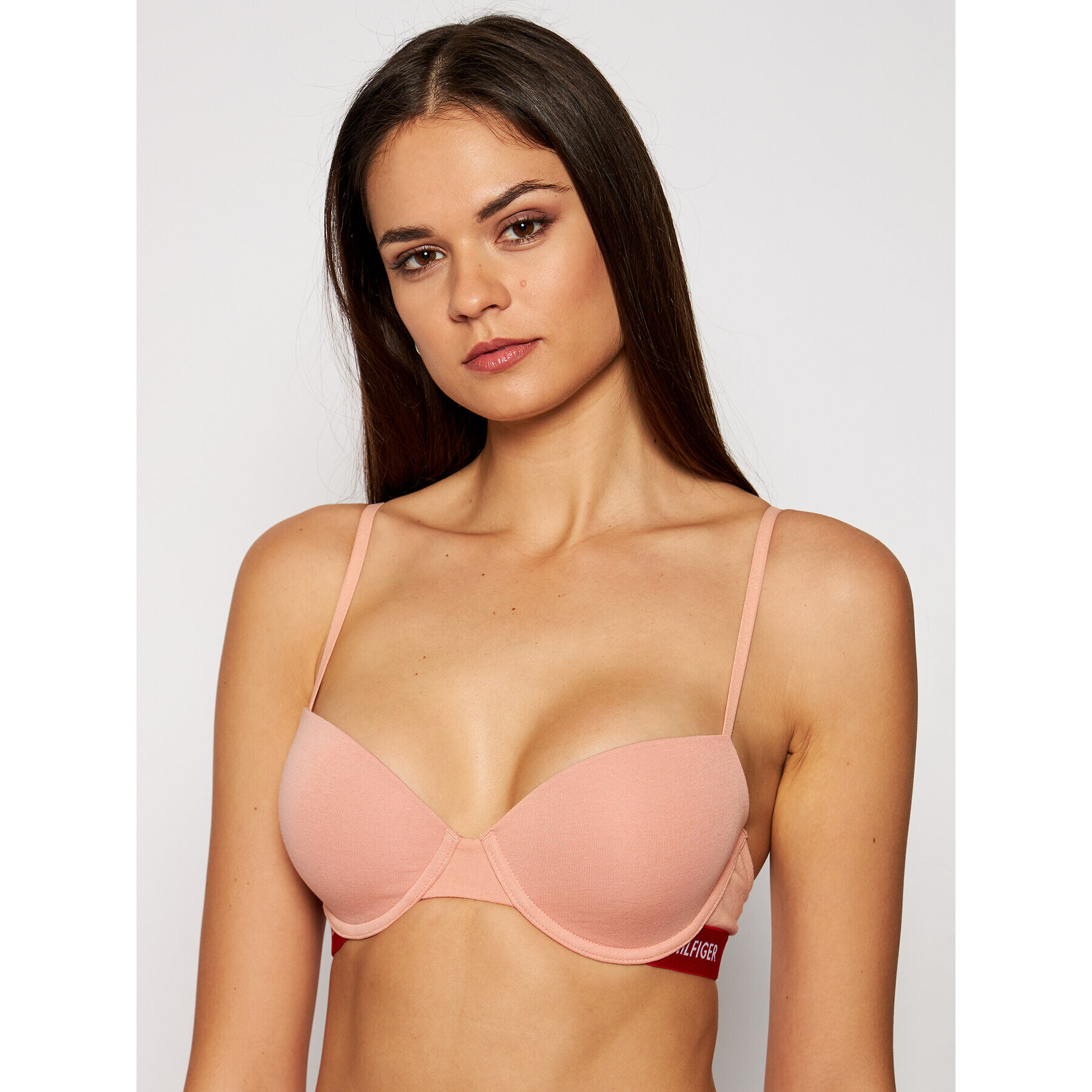 Tommy Hilfiger Сутиен с банели Demi Bra UW0UW02416 Оранжев - Pepit.bg