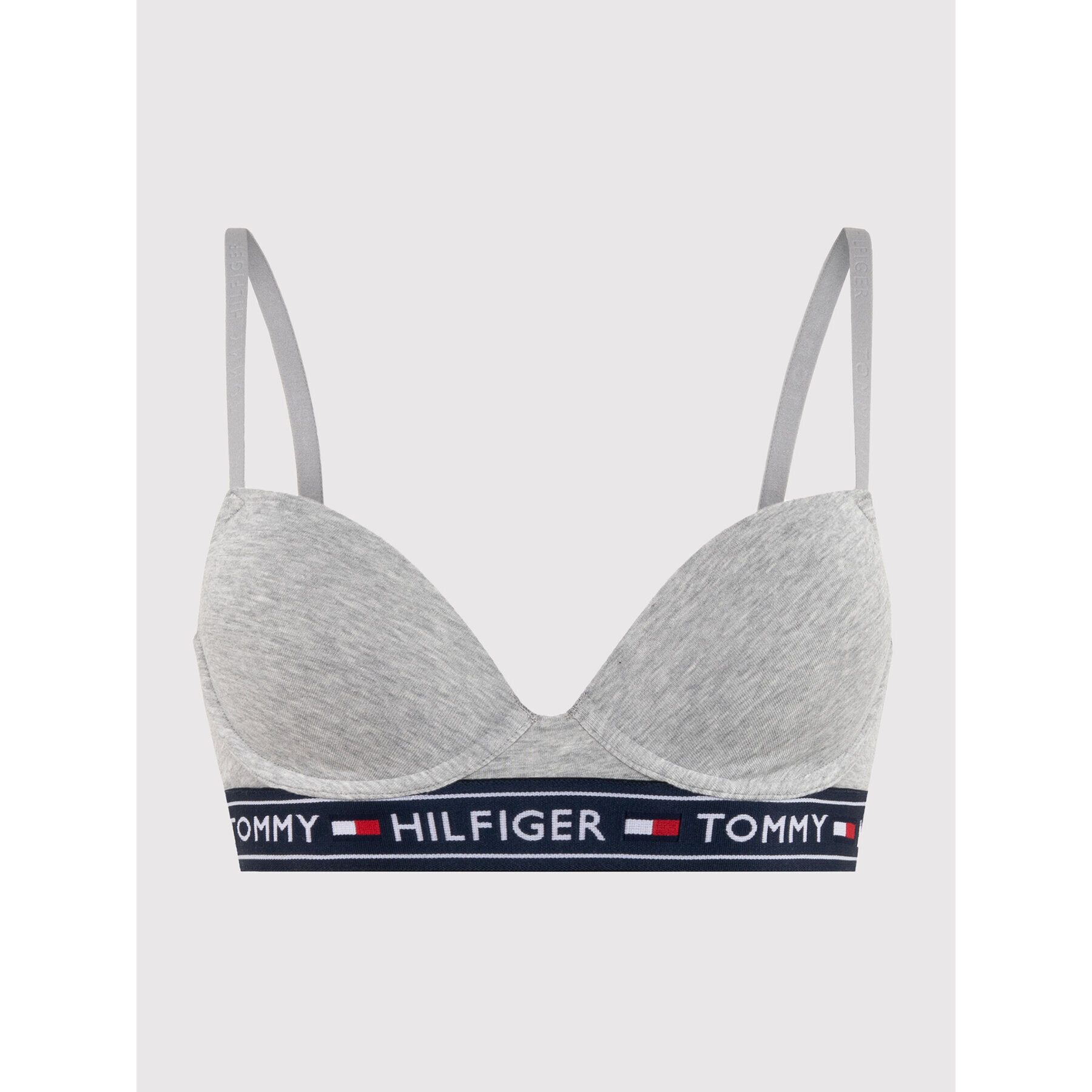 Tommy Hilfiger Сутиен с банели UW0UW00558 Сив - Pepit.bg