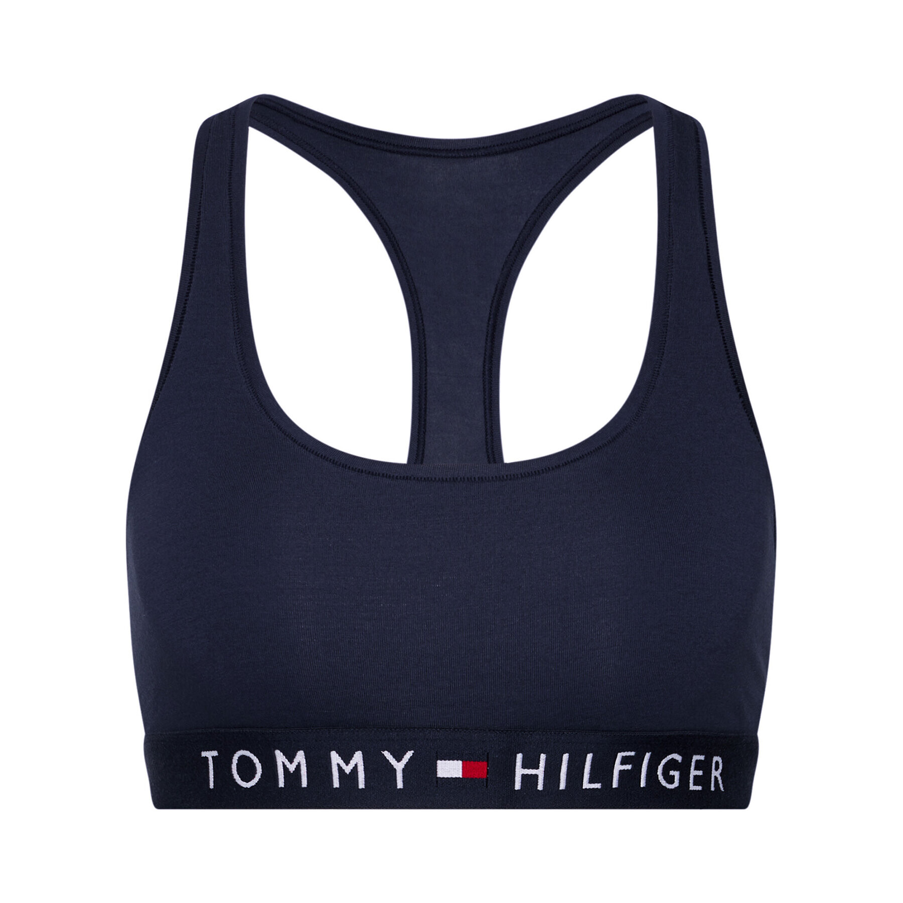 Tommy Hilfiger Сутиен-топ Bralette UW0UW02037 Тъмносин - Pepit.bg