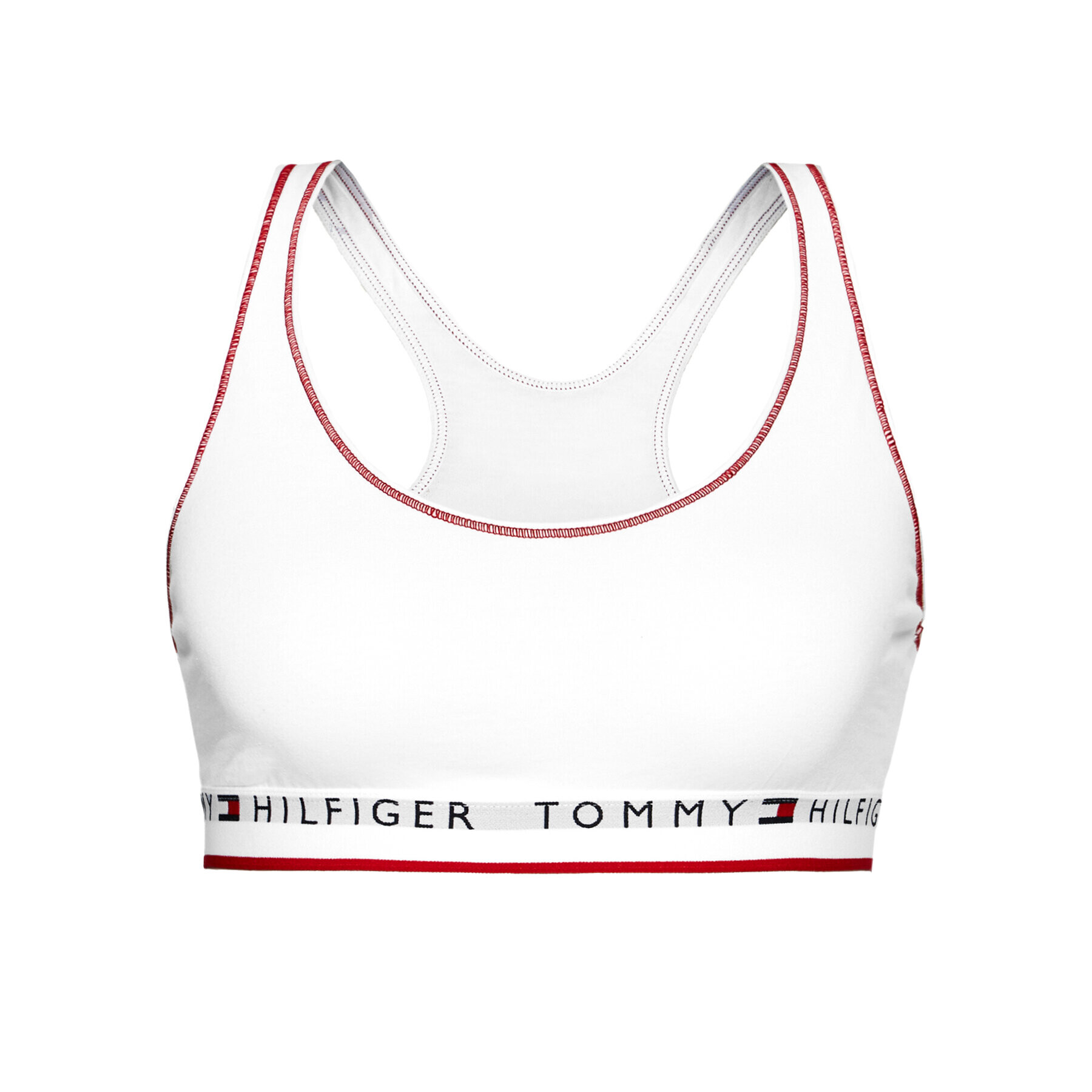 Tommy Hilfiger Сутиен-топ Bralette UW0UW02743 Бял - Pepit.bg