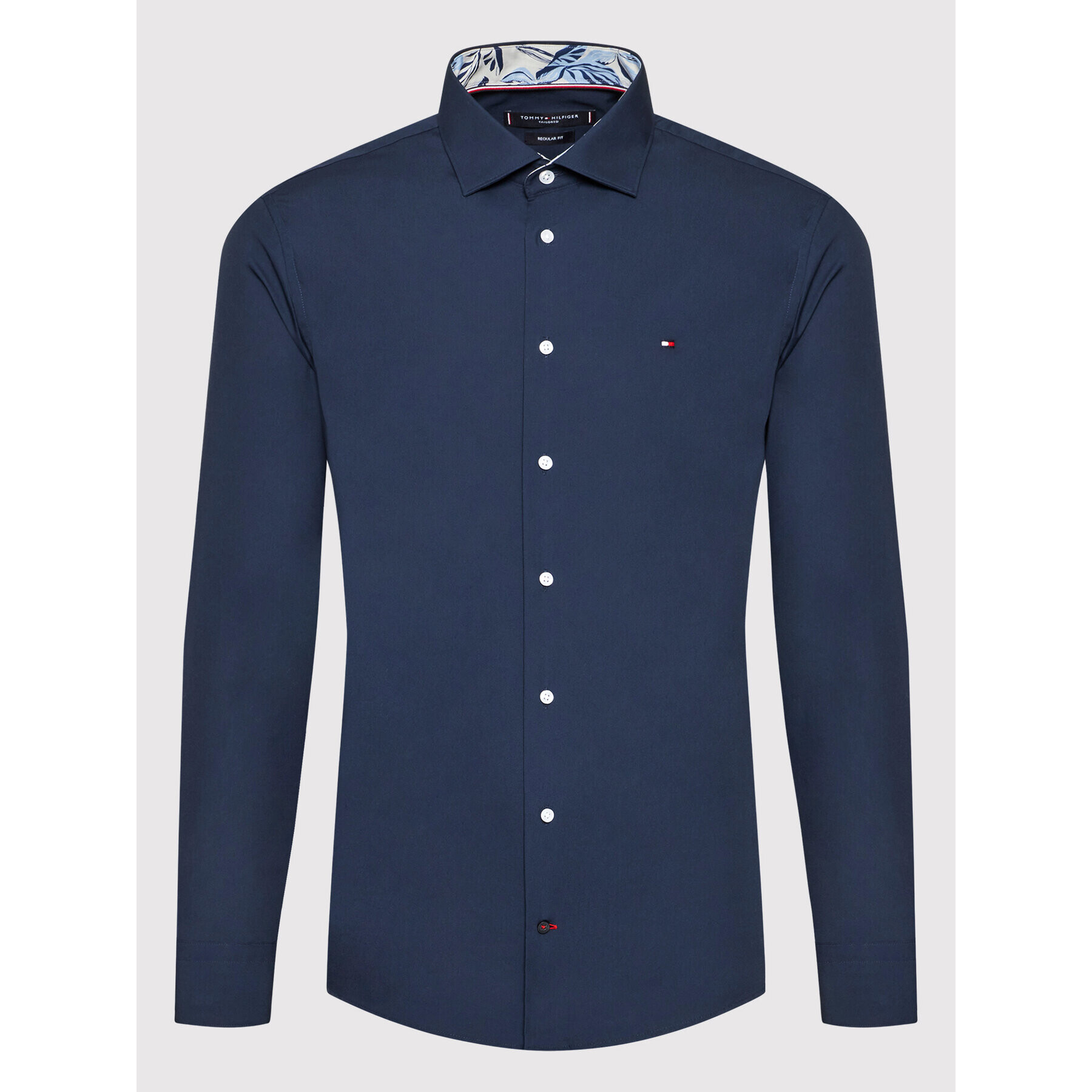 Tommy Hilfiger Tailored Риза Cl Solid Poplin MW0MW21728 Тъмносин Regular Fit - Pepit.bg