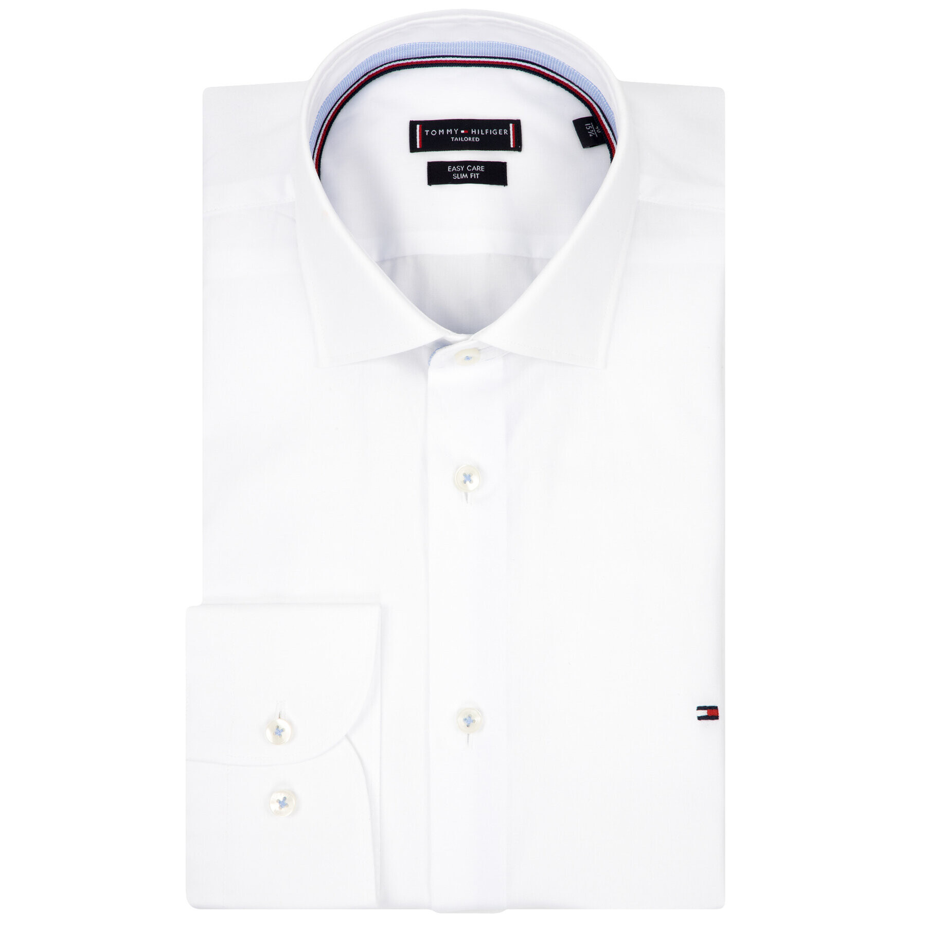 Tommy Hilfiger Риза Poplin Classic TT0TT06391 Бял Slim Fit - Pepit.bg