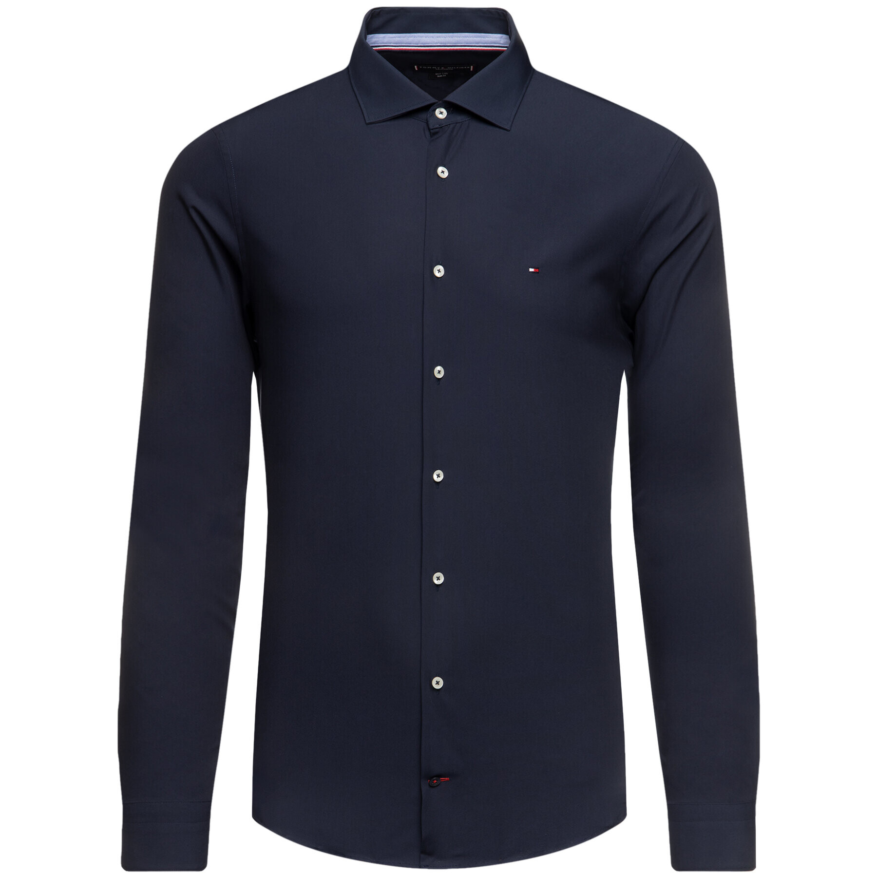 Tommy Hilfiger Tailored Риза Poplin Classic TT0TT06391 Тъмносин Slim Fit - Pepit.bg