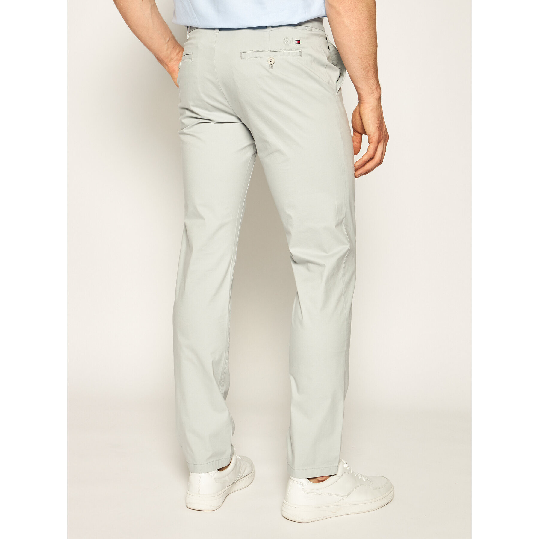 Tommy Hilfiger Tailored Текстилни панталони MERCEDES-BENZ Chino TT0TT07196 Сив Straight Fit - Pepit.bg