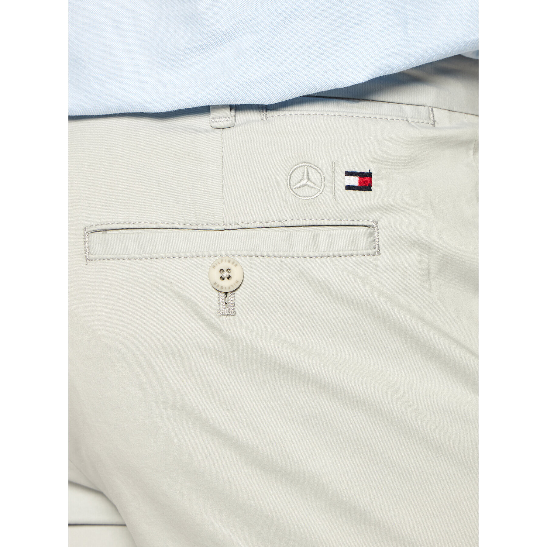 Tommy Hilfiger Tailored Текстилни панталони MERCEDES-BENZ Chino TT0TT07196 Сив Straight Fit - Pepit.bg